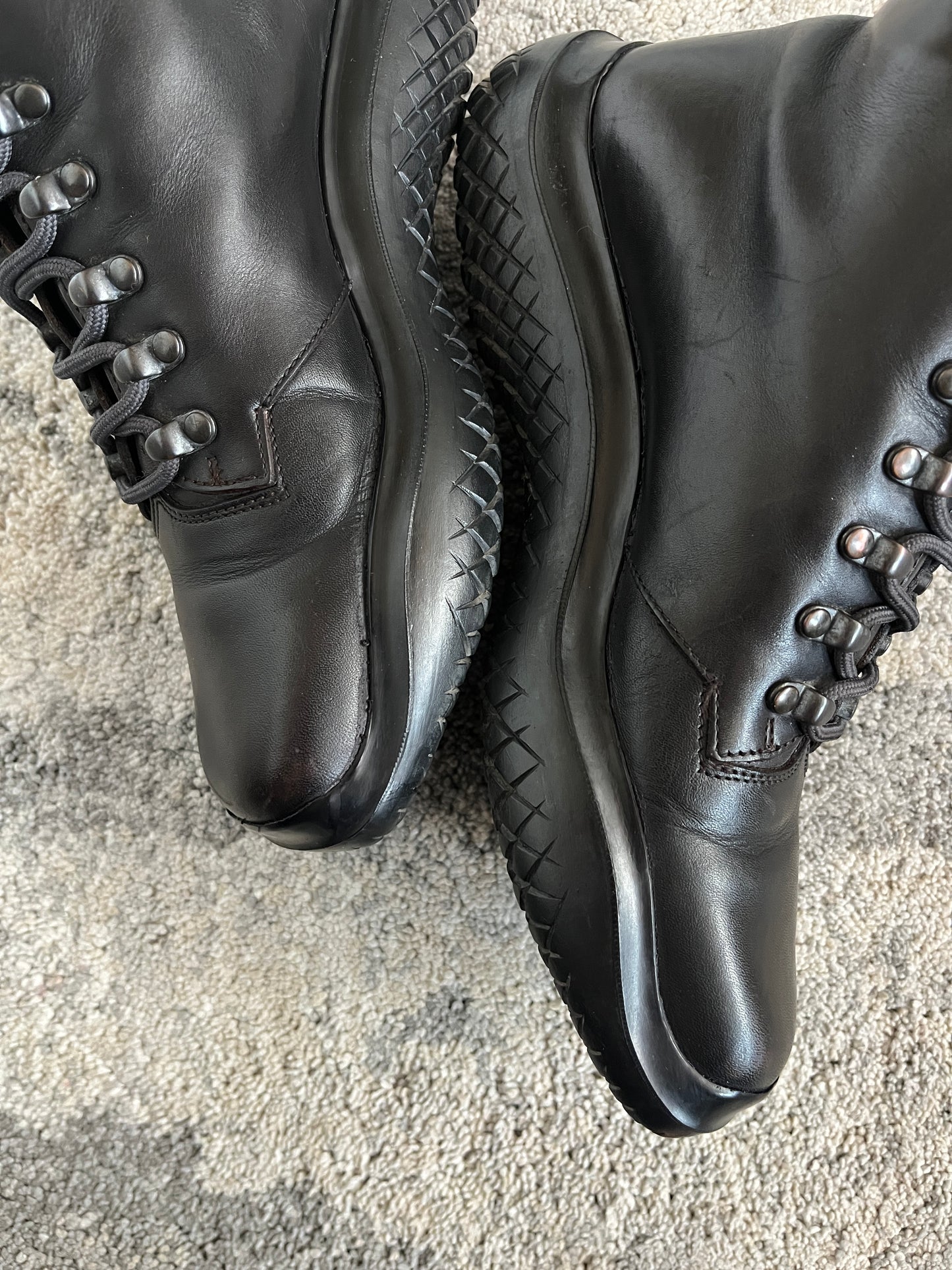 Prada FW1999 leather hiking boots