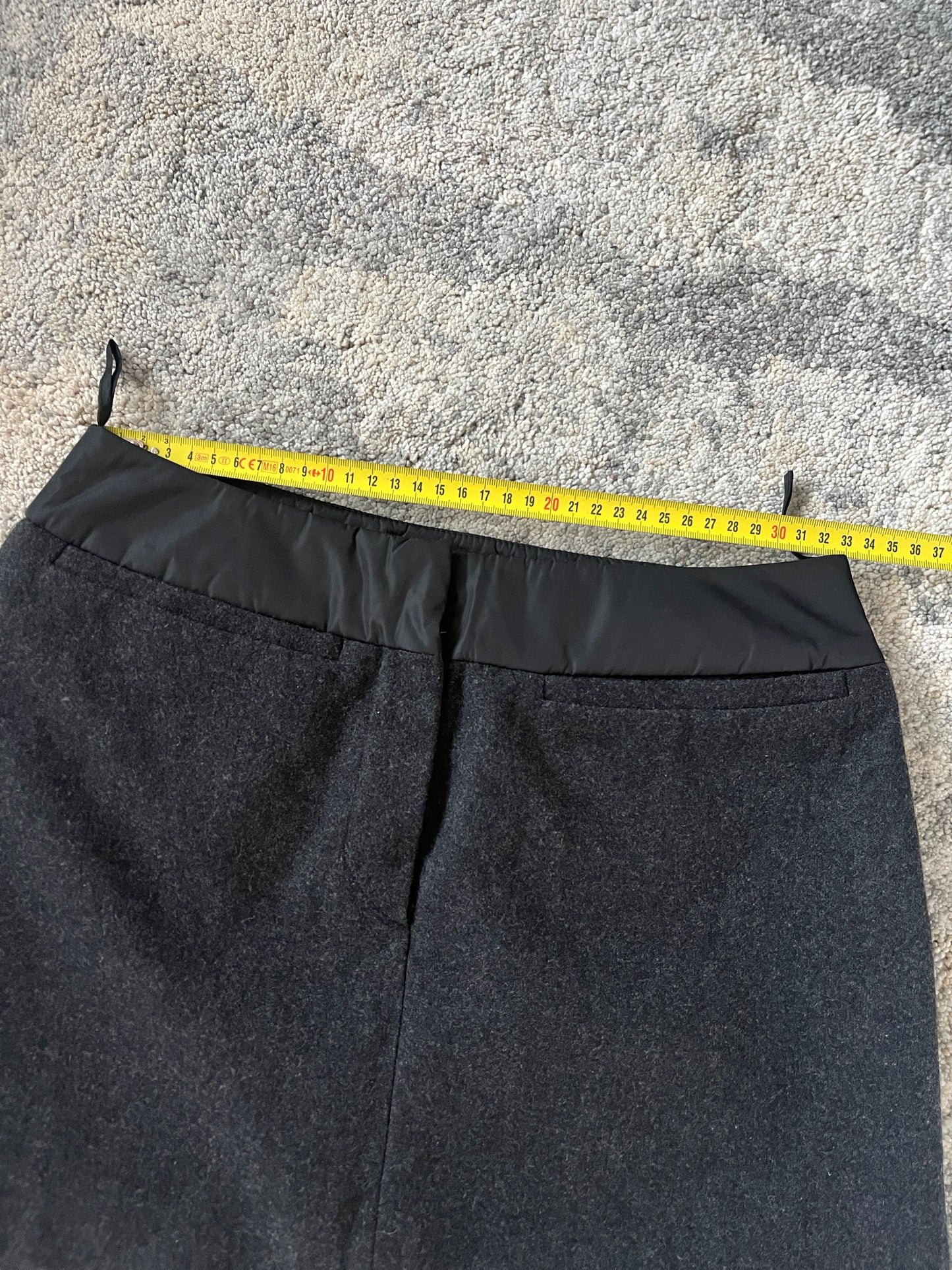 Prada 1990's wool & nylon mini skirt