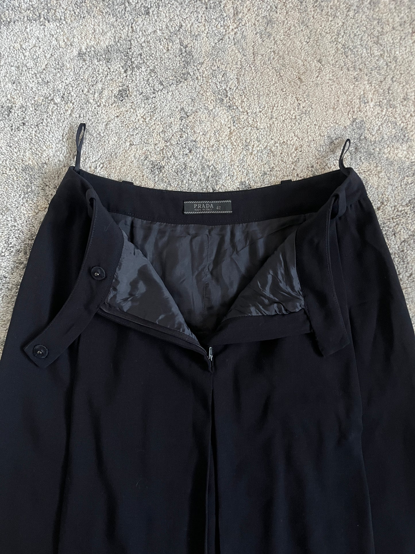 Prada 1990's wool panel skirt
