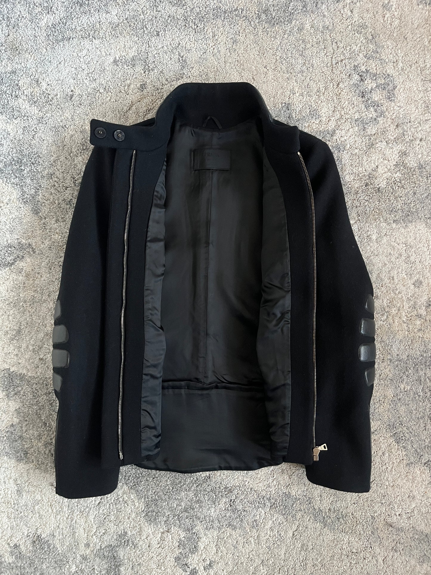 Prada FW1999 wool & leather jacket