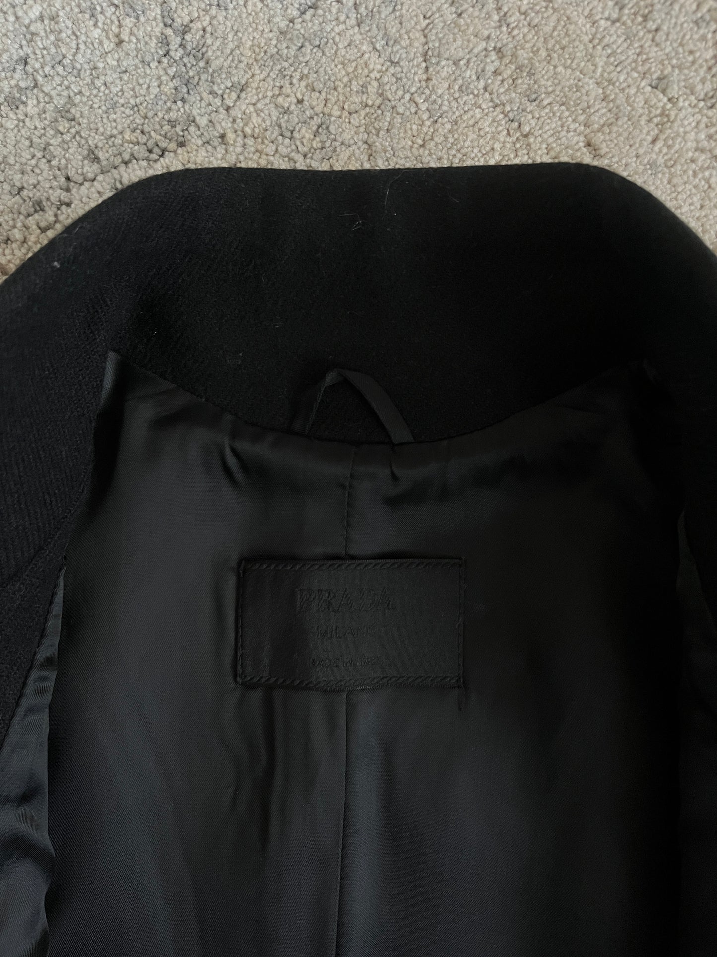 Prada FW1999 wool & leather jacket