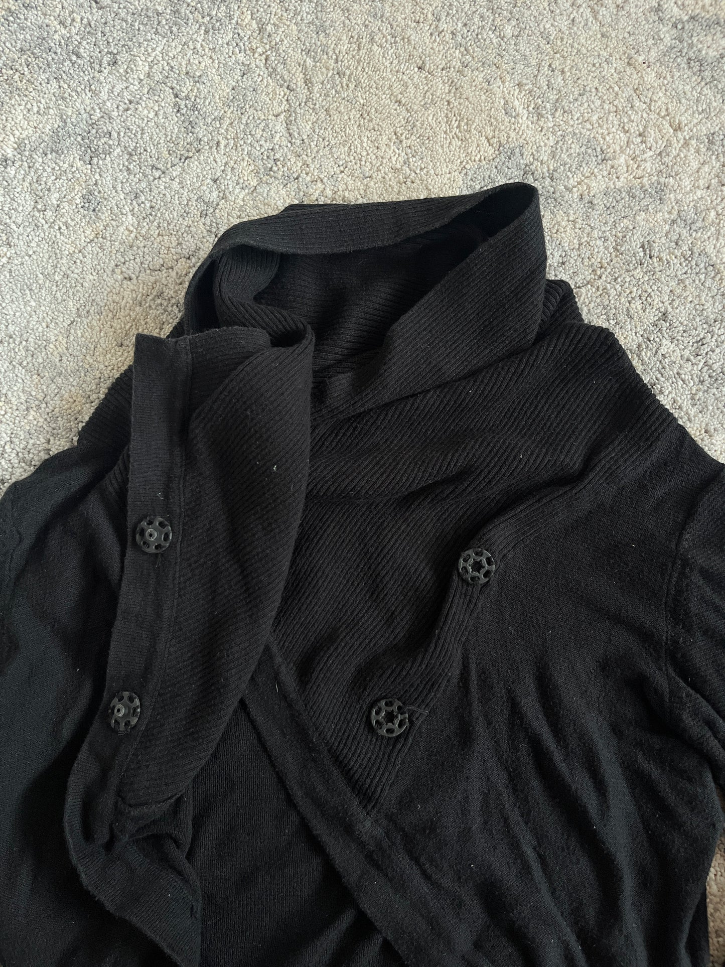 Maison Margiela 1990's Artisanal wool asymetric cardigan