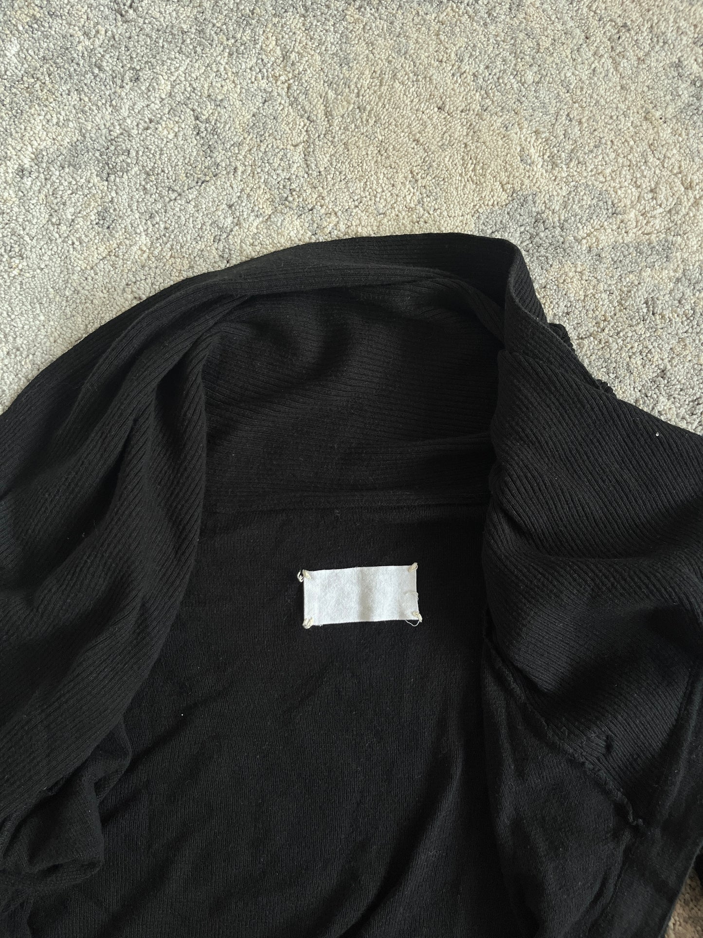 Maison Margiela 1990's Artisanal wool asymetric cardigan