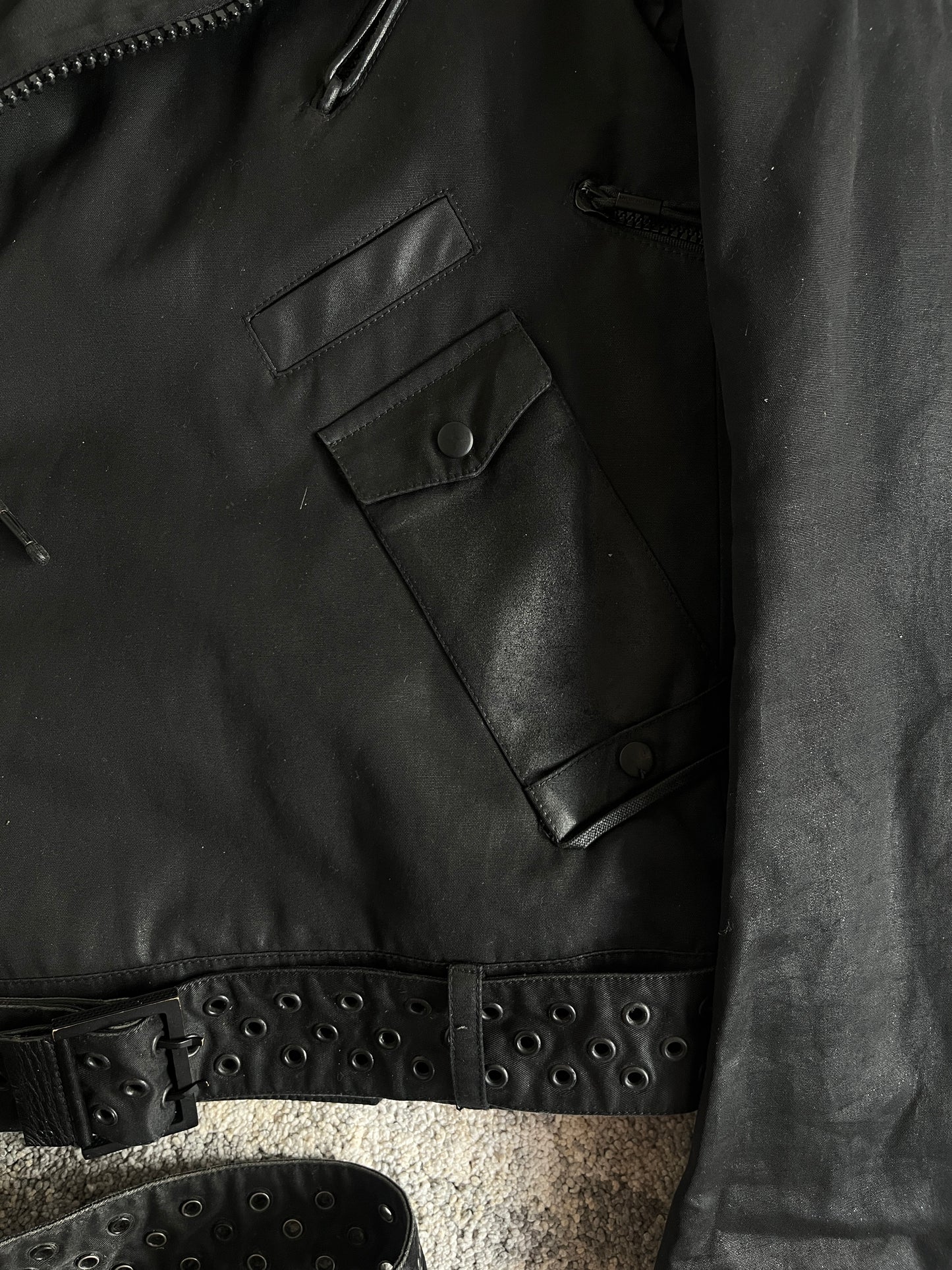 Dior Homme S/S 2004 "STRIP" sample Biker perfecto jacket
