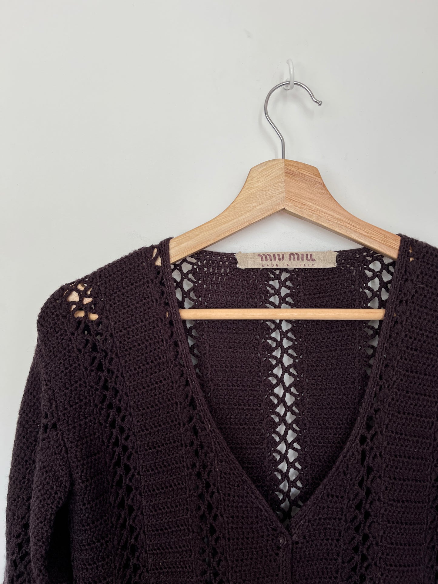 Miu Miu SS1994 cotton hand knit cardigan