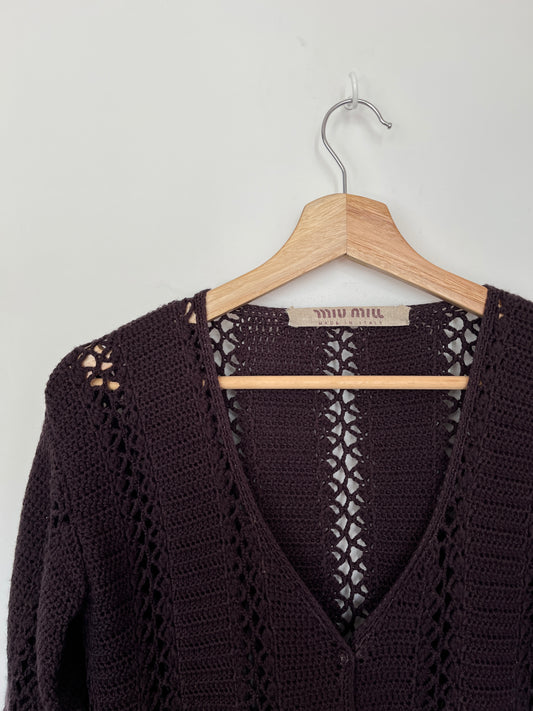 Miu Miu SS1994 cotton hand knit cardigan