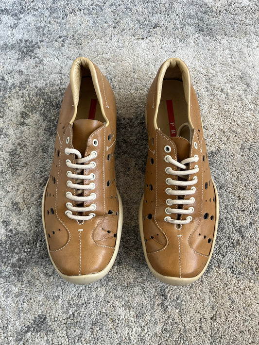 Prada 1999 perfored leather trainers