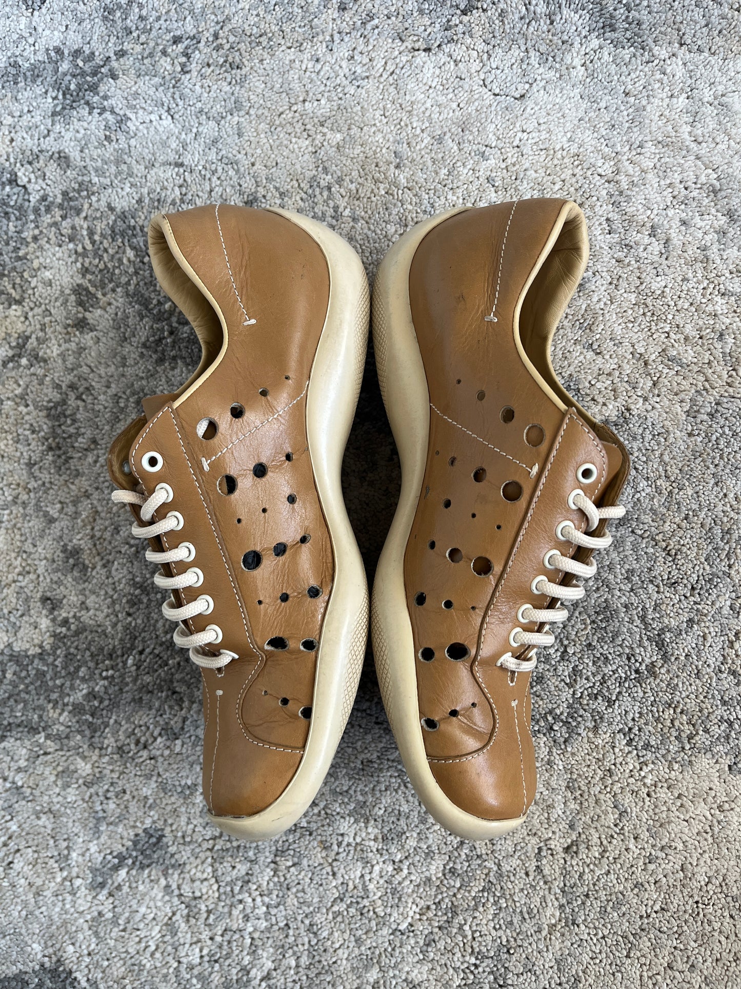 Prada 1999 perfored leather trainers