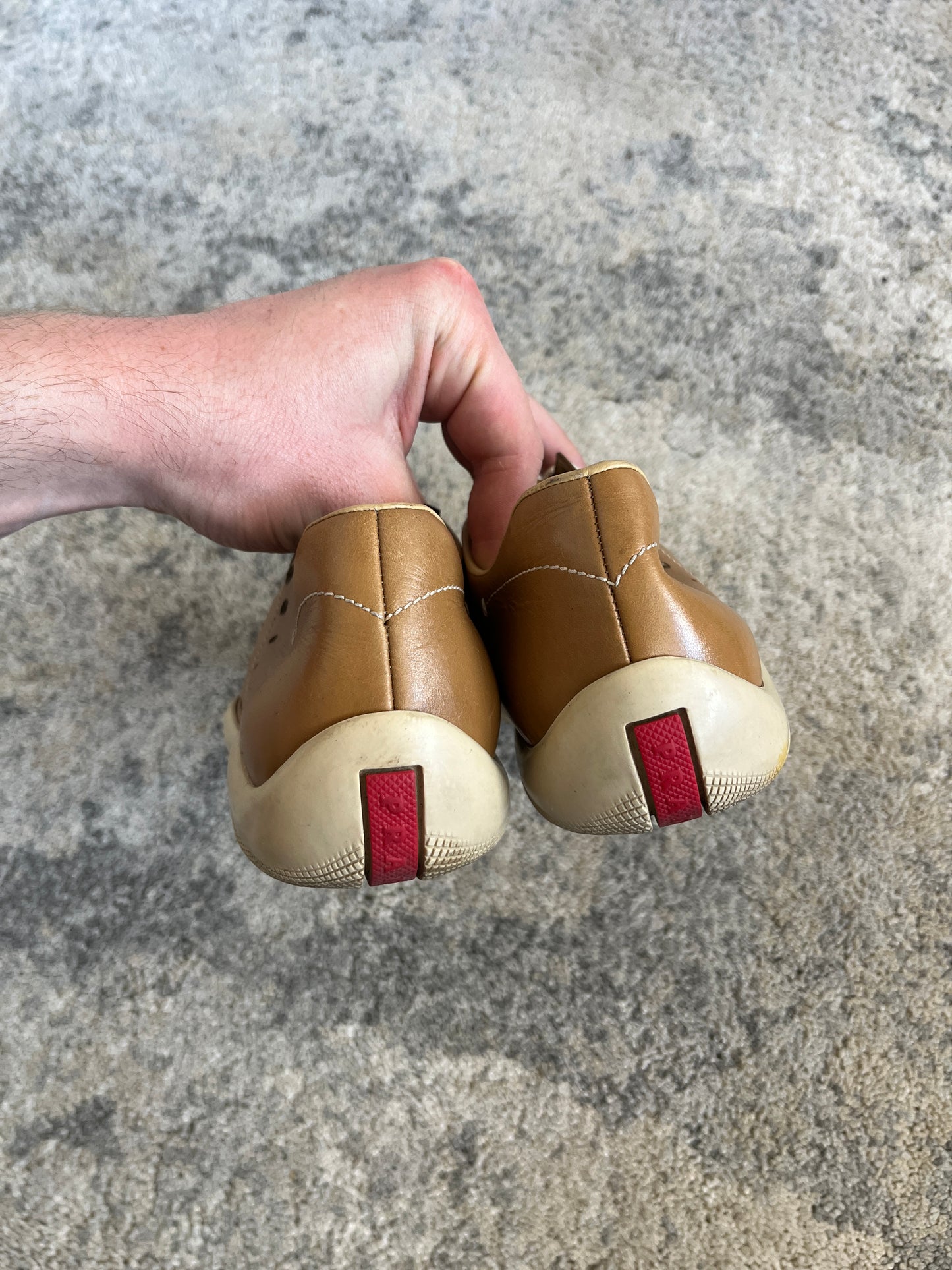 Prada 1999 perfored leather trainers