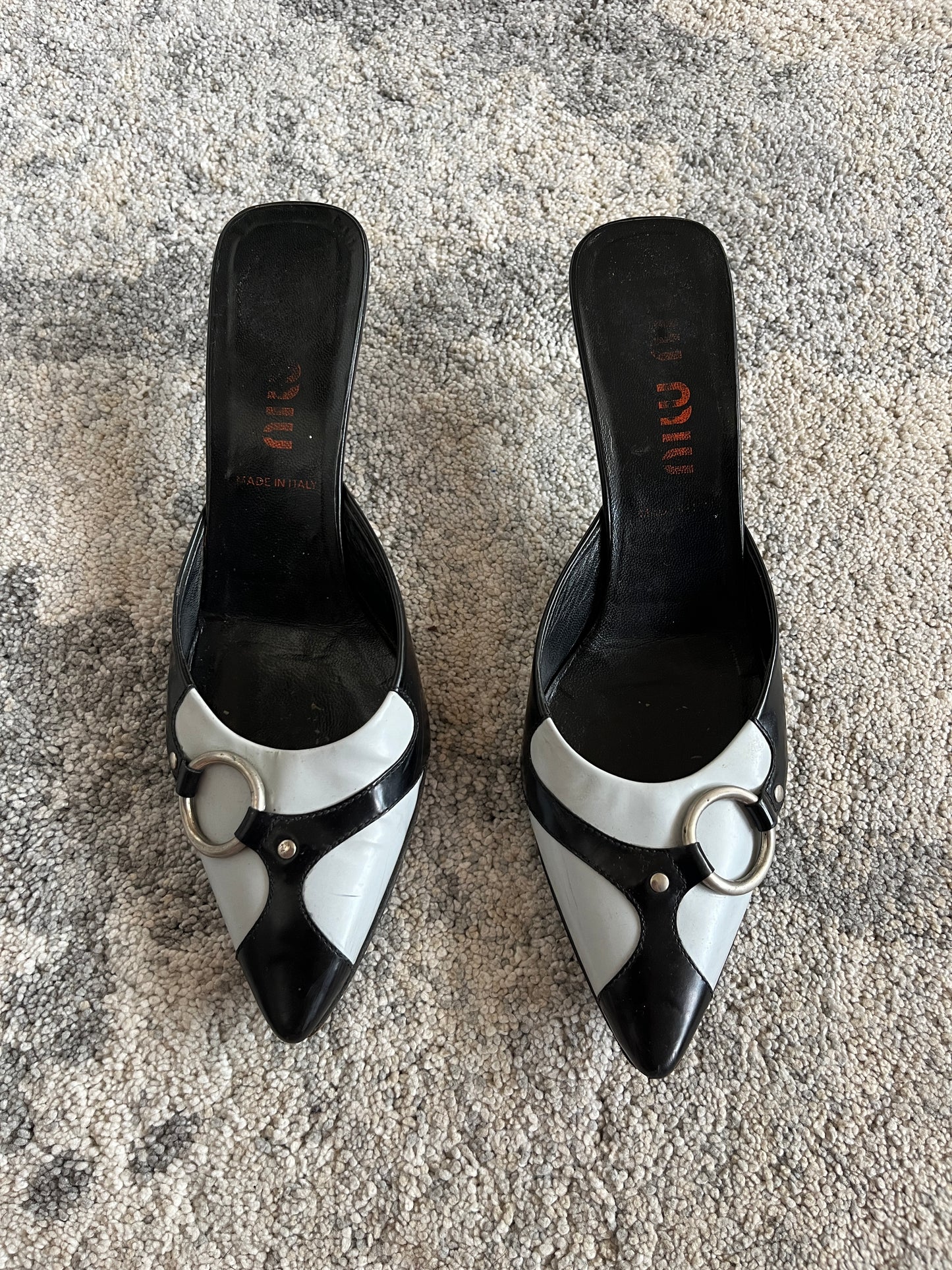 Miu Miu 1990's leather mules