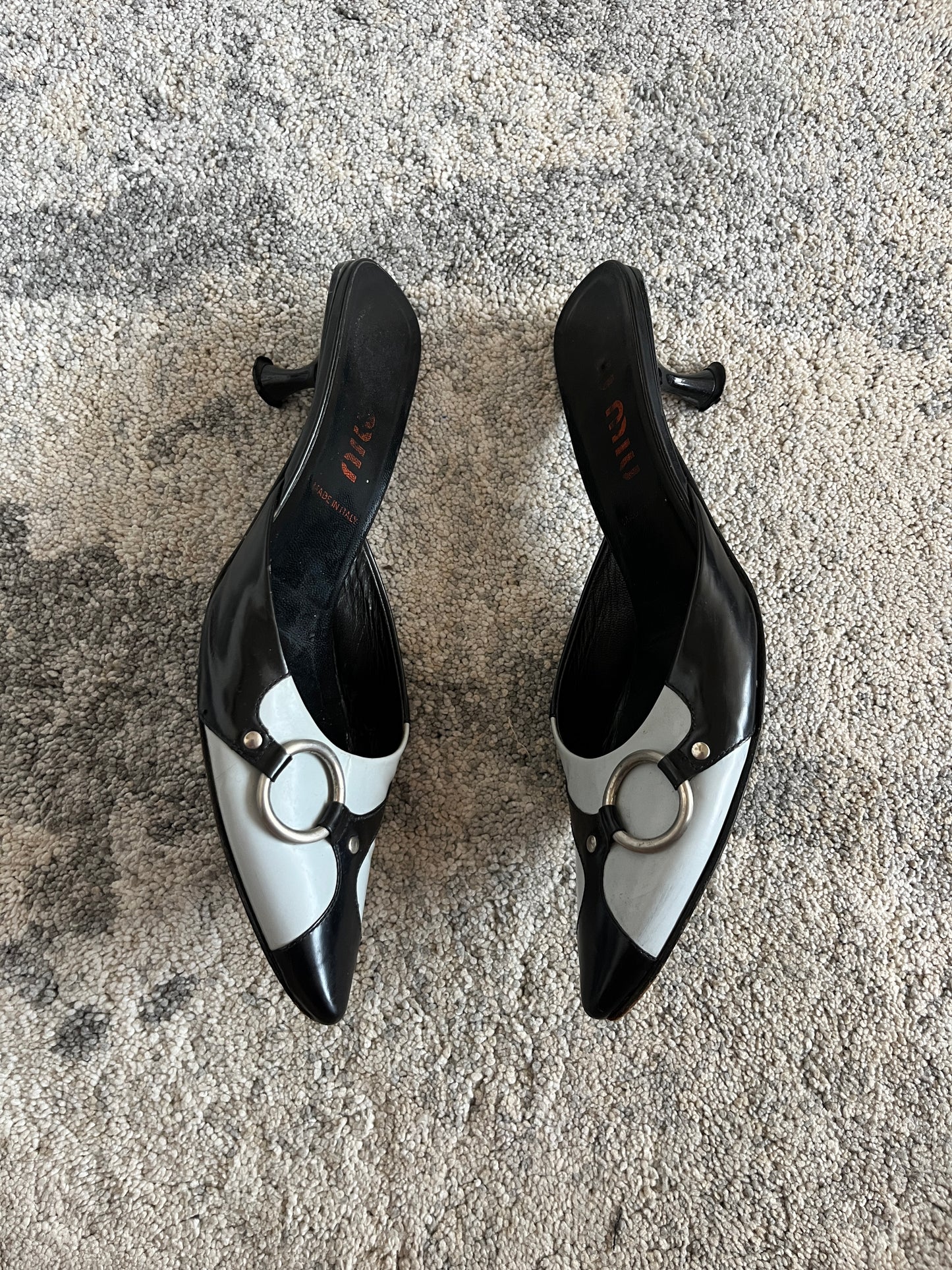 Miu Miu 1990's leather mules