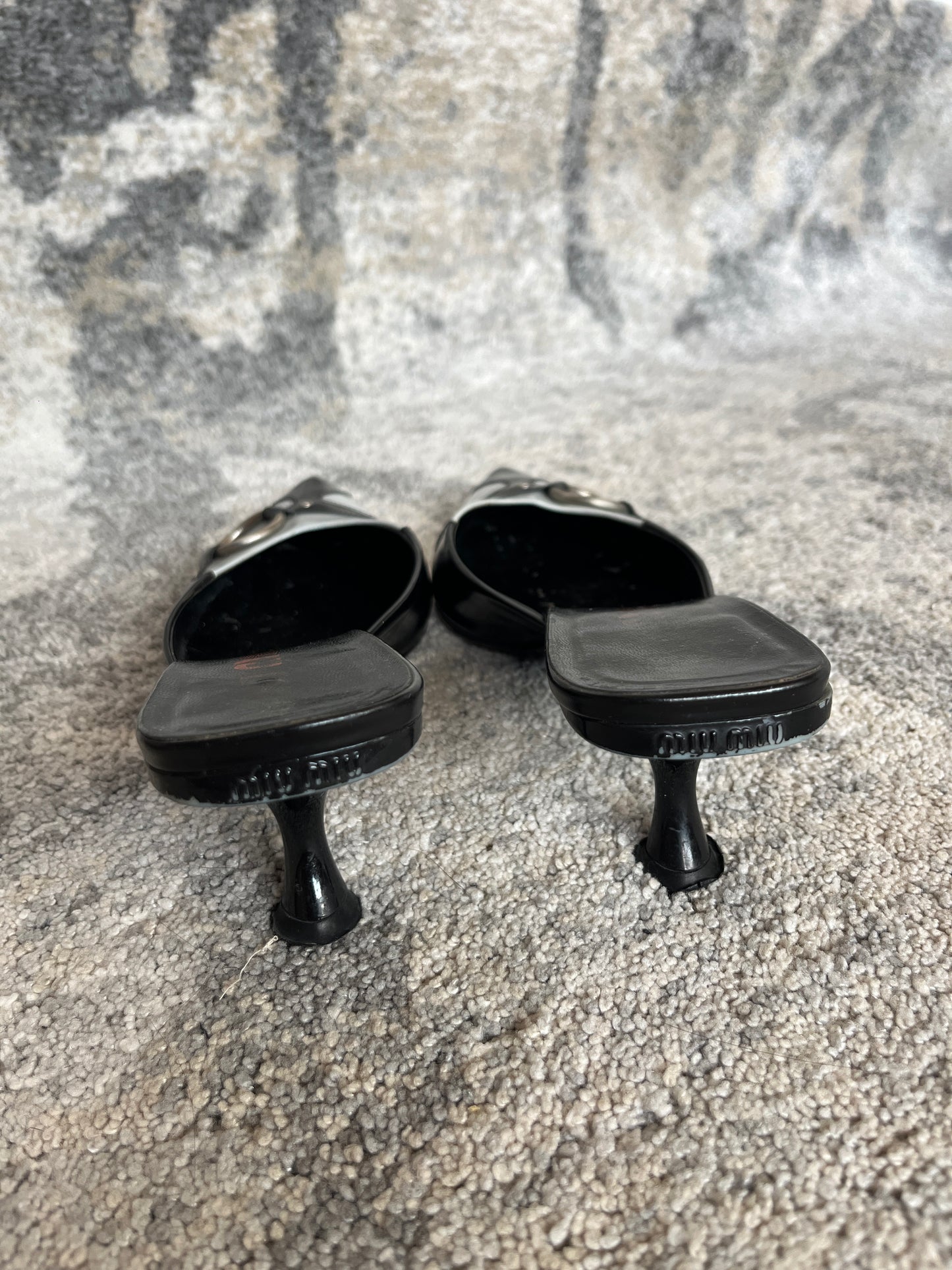 Miu Miu 1990's leather mules