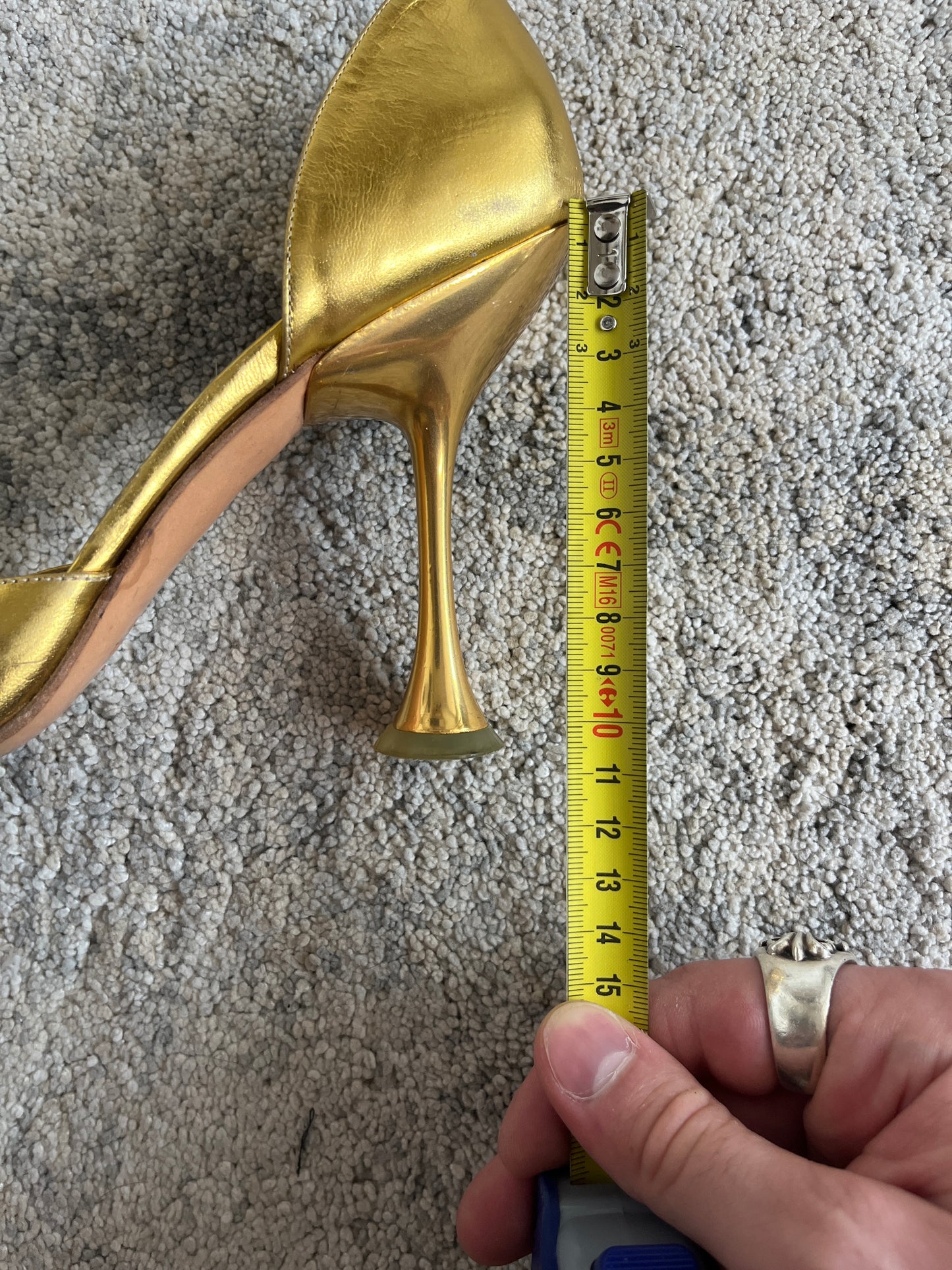 Miu Miu 1999 gold leather heels