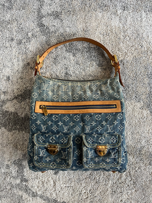 Louis Vuitton 2000's denim baggy PM bag