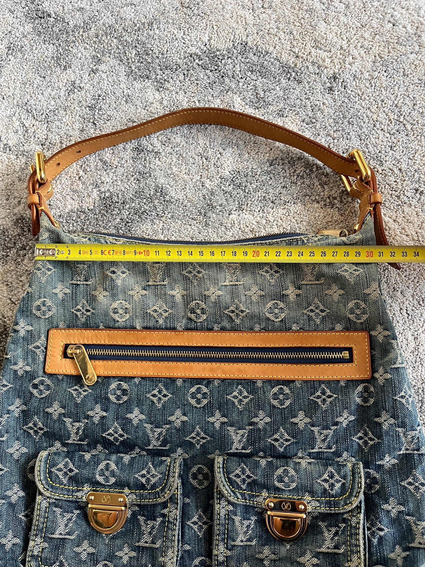 Louis Vuitton 2000's denim baggy PM bag