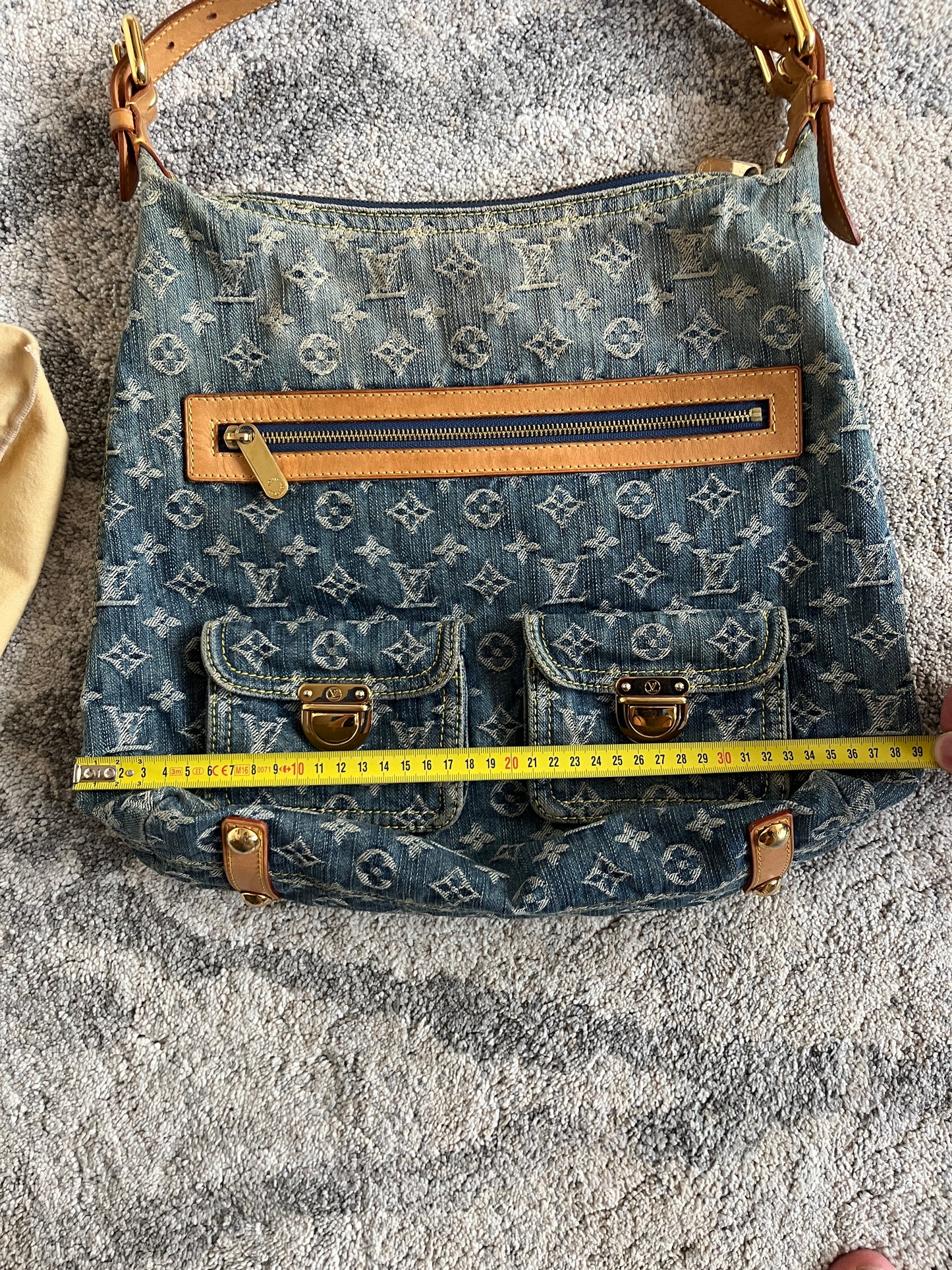 Louis Vuitton 2000's denim baggy PM bag