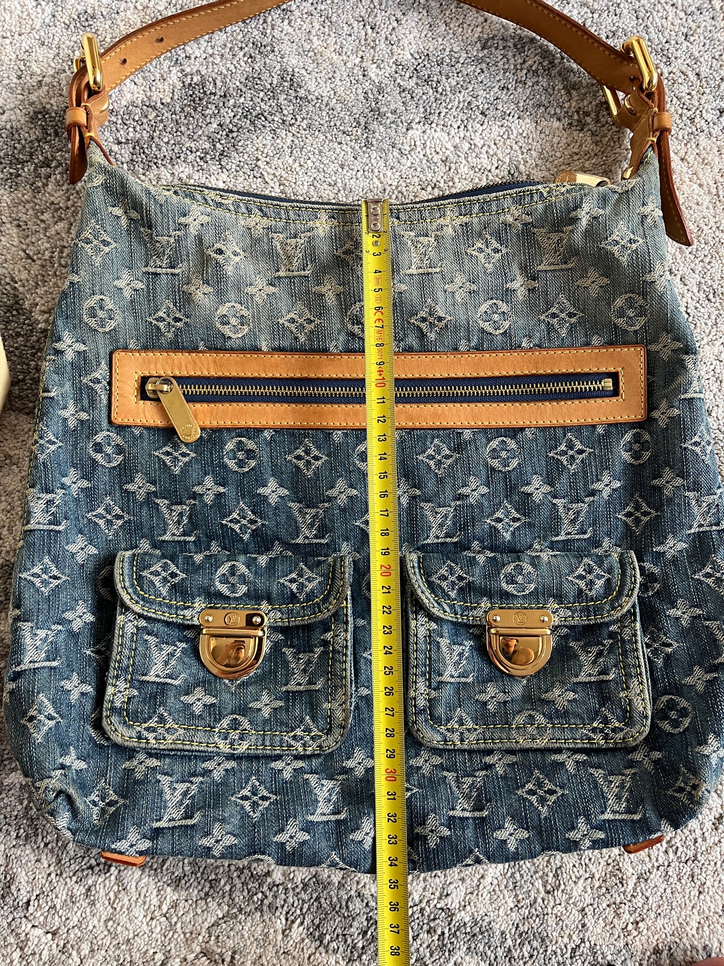 Louis Vuitton 2000's denim baggy PM bag