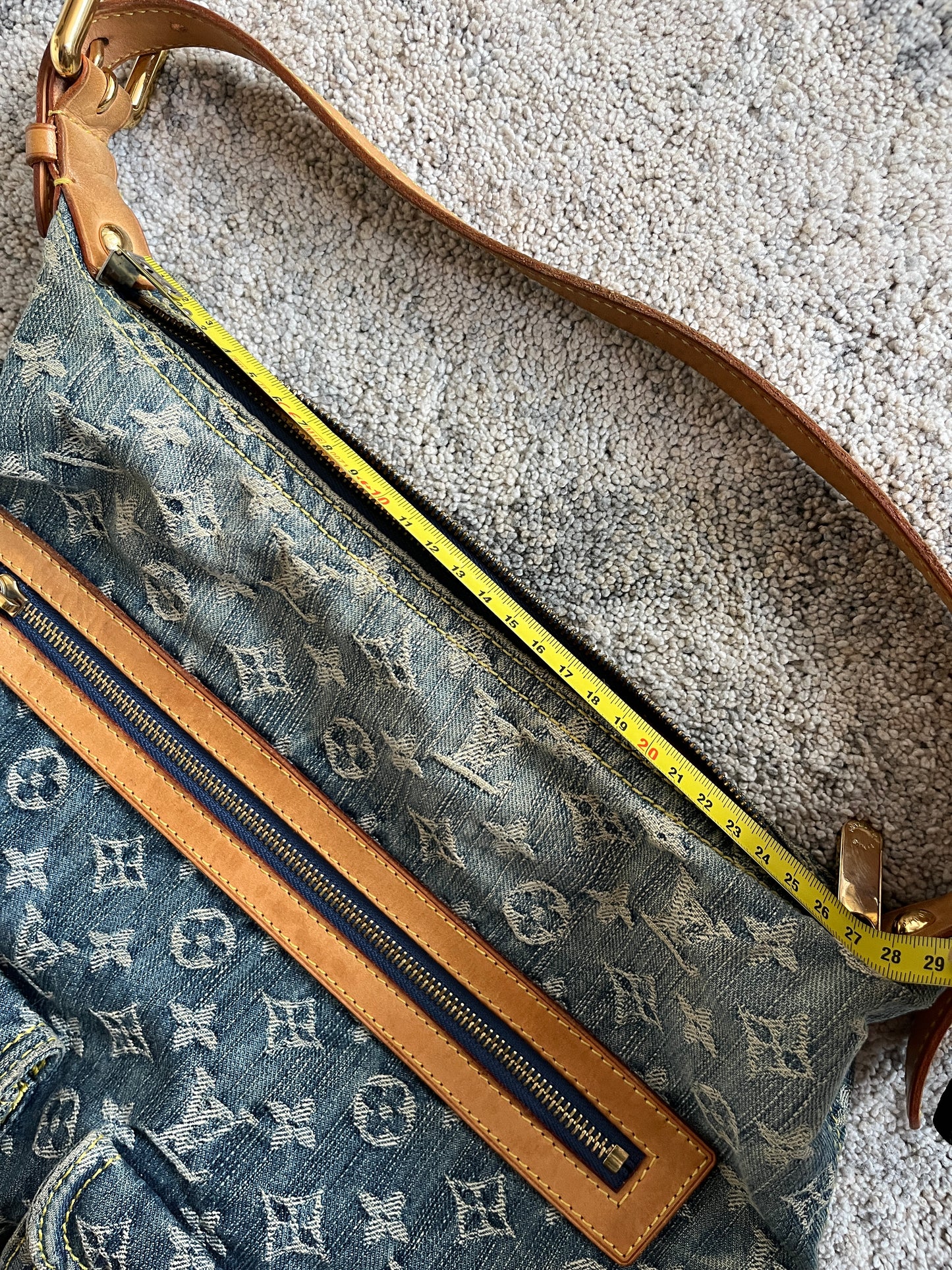 Louis Vuitton 2000's denim baggy PM bag