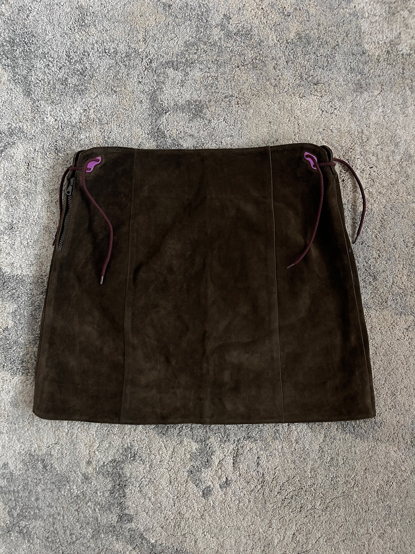 Miu Miu FW1999 suede butterfly skirt