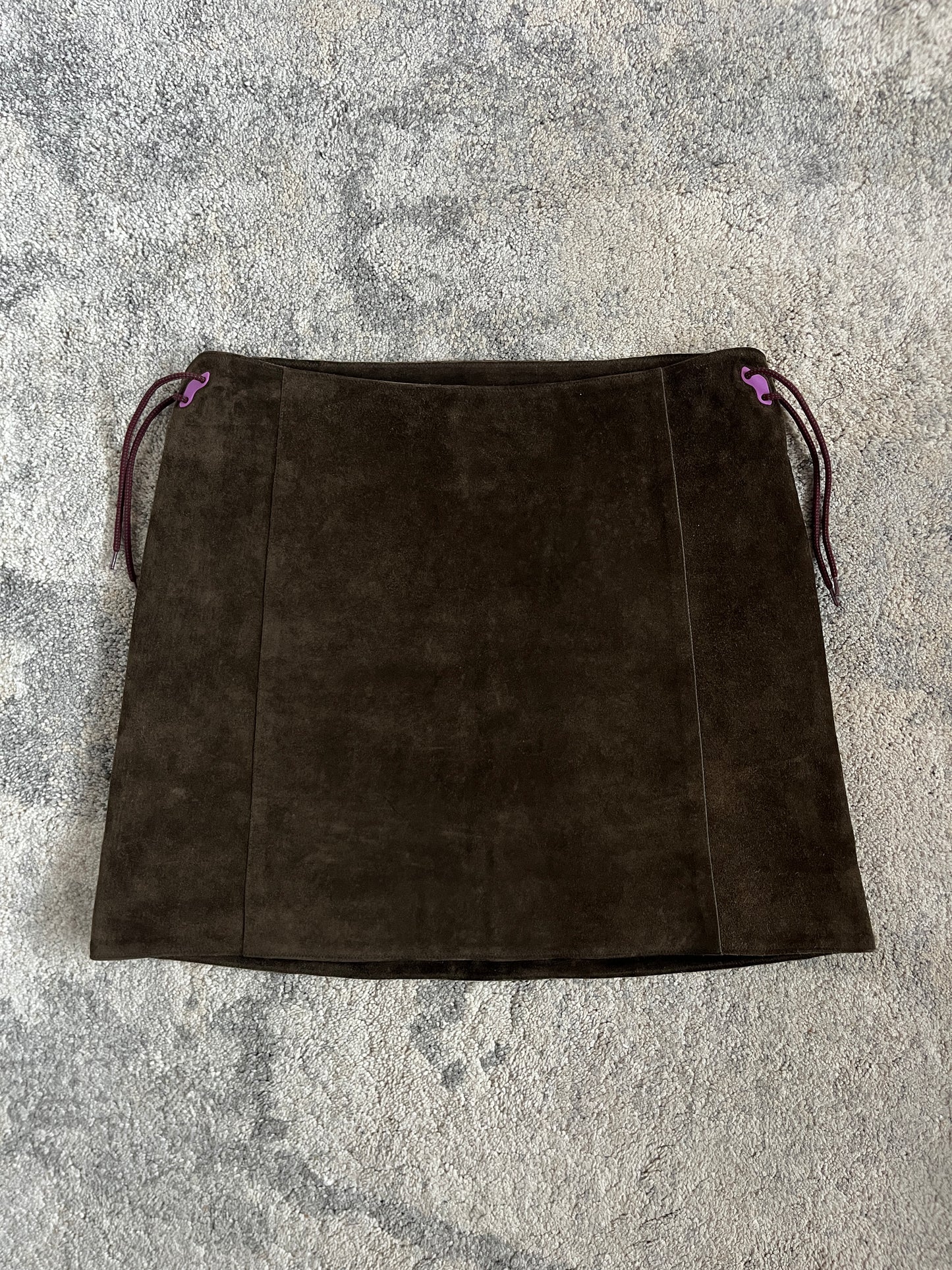 Miu Miu FW1999 suede butterfly skirt
