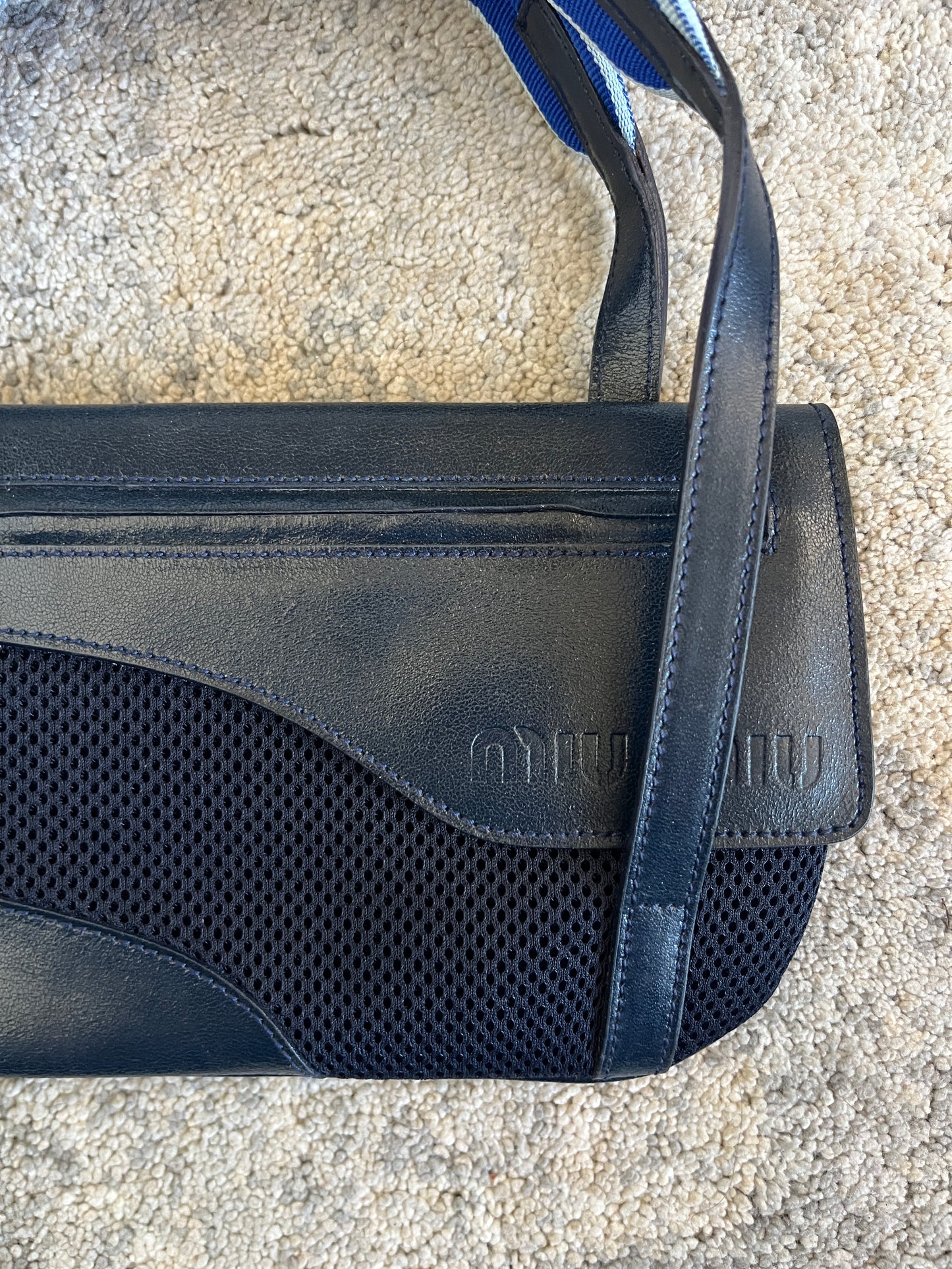 Miu Miu SS2000 mesh & leather handbag