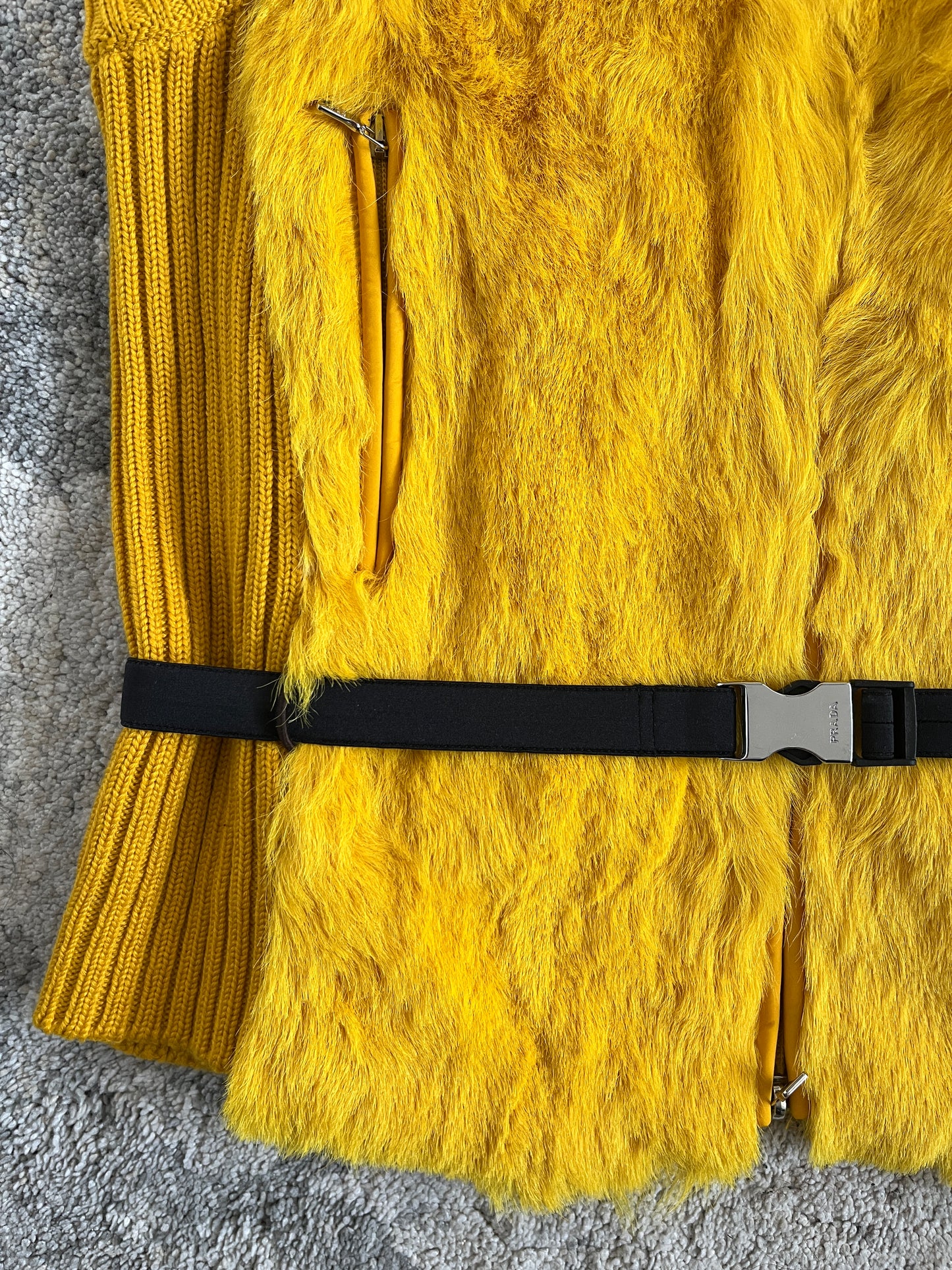 Prada FW2000 wool & fur vest