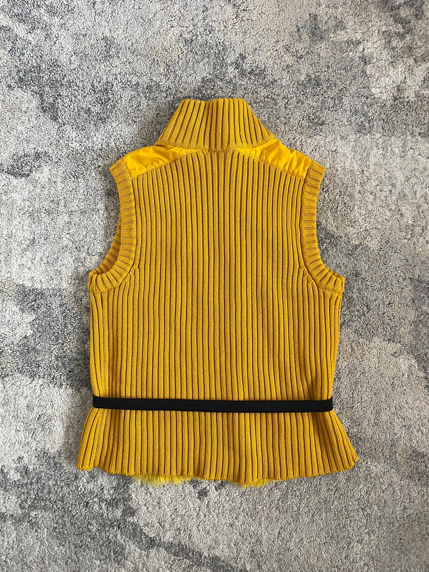 Prada FW2000 wool & fur vest