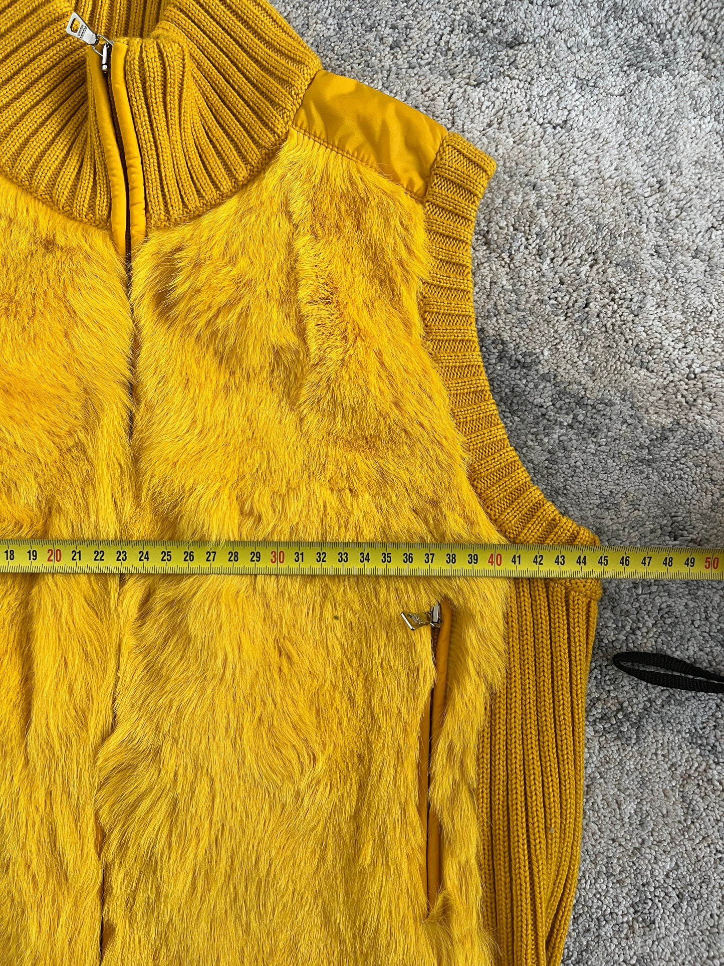 Prada FW2000 wool & fur vest