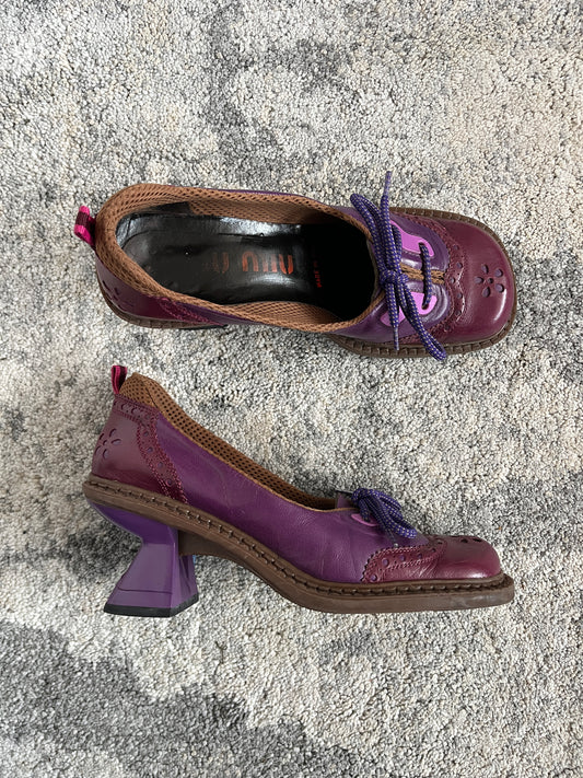 Miu Miu FW1999 leather butterfly heels