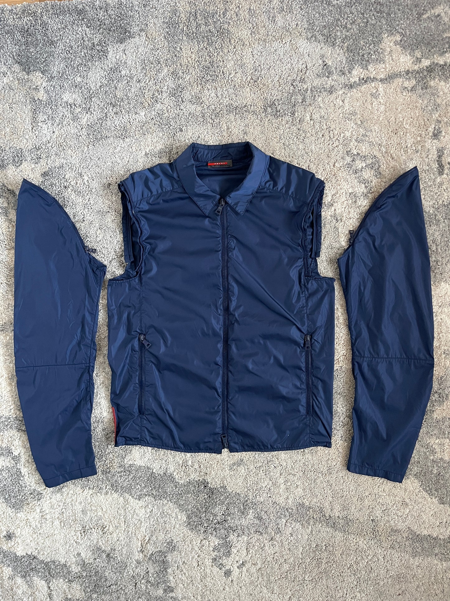 Prada SS2000 nylon convertible shirt