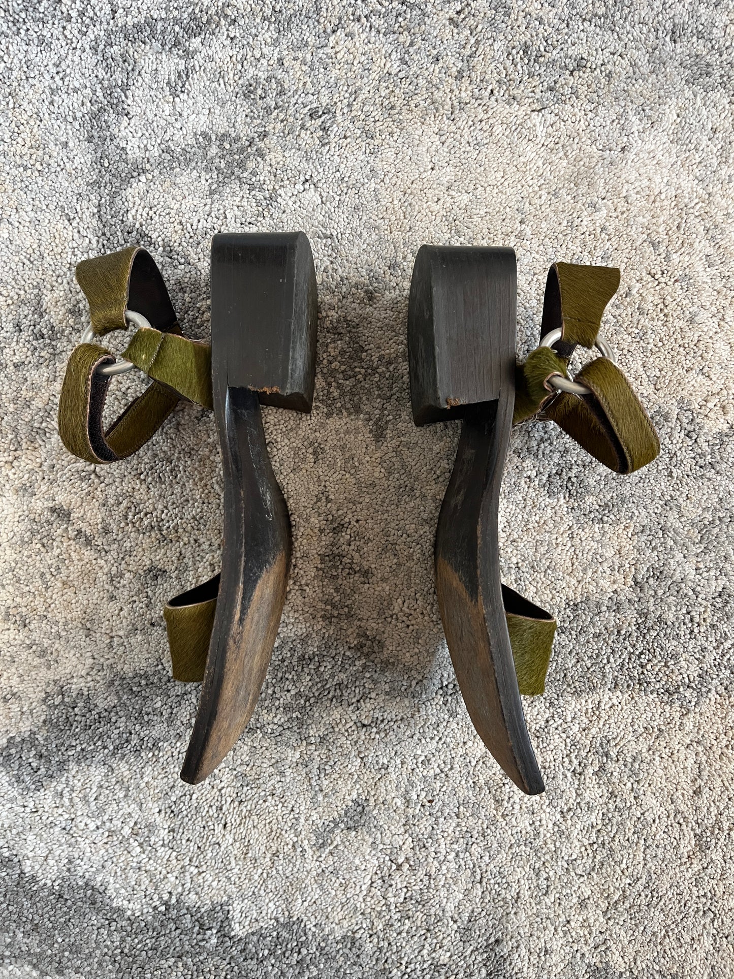 Miu Miu 1990's fur sandals
