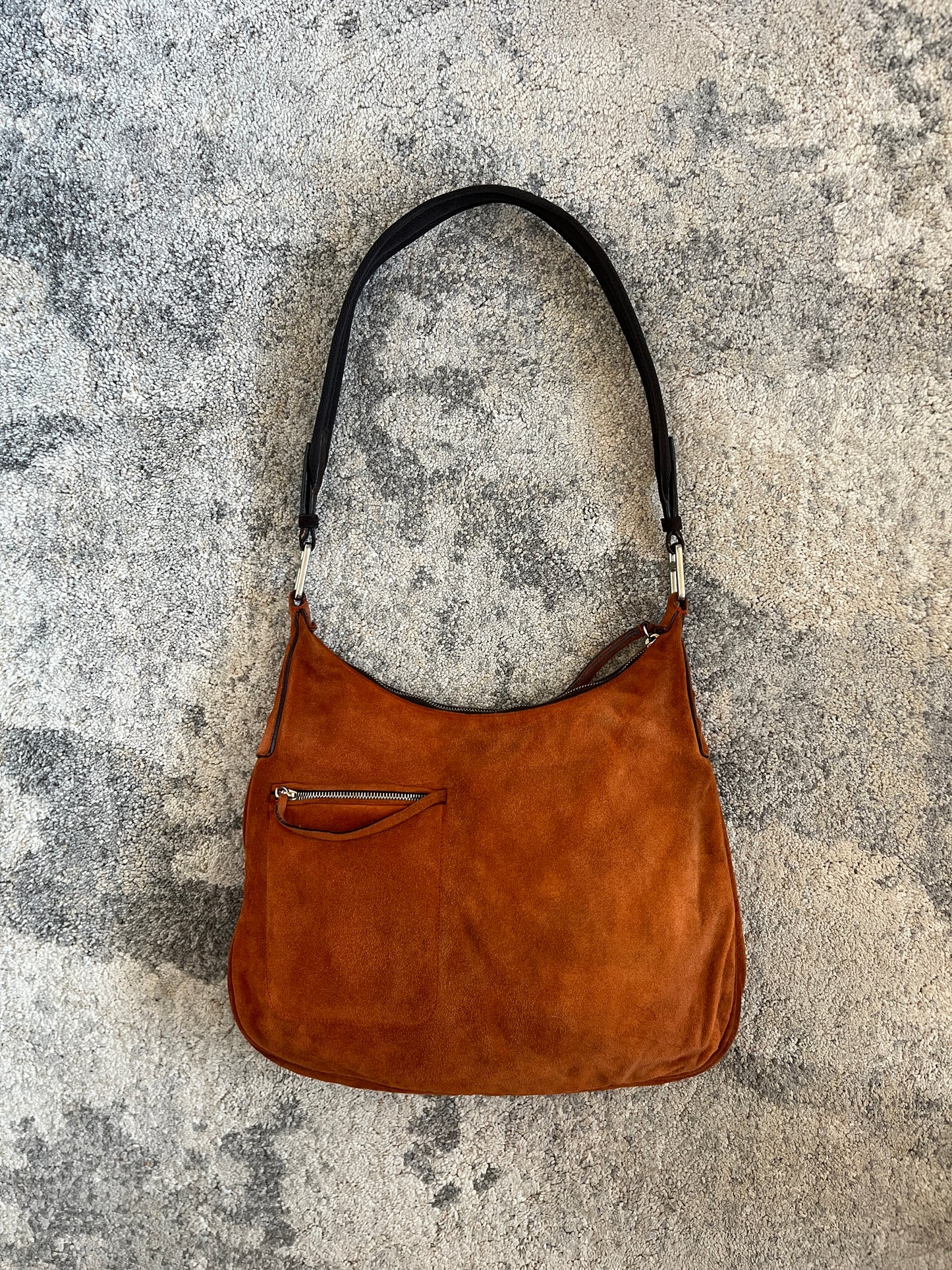 Prada FW1999 suede multipockets shoulder bag