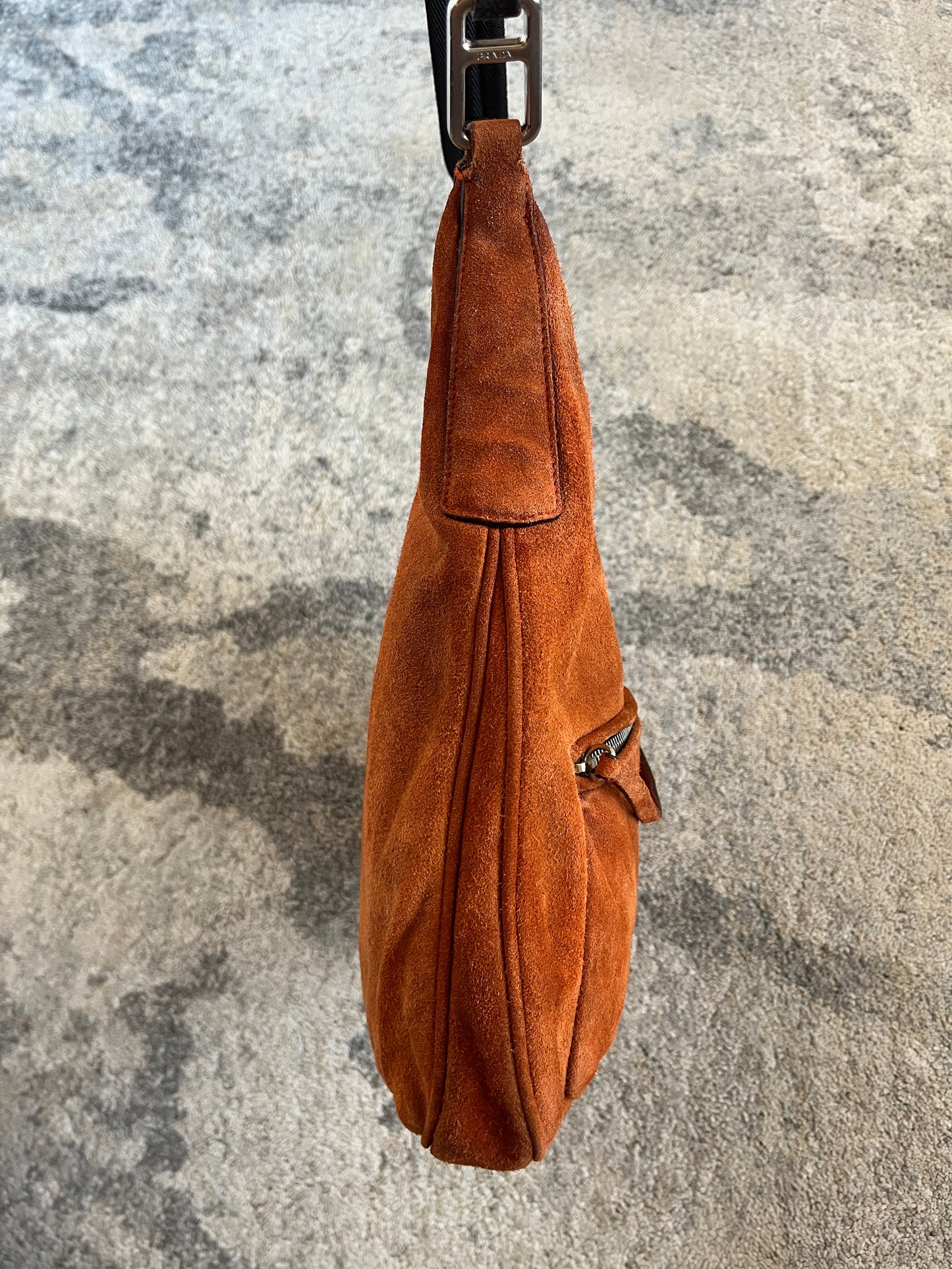Prada FW1999 suede multipockets shoulder bag