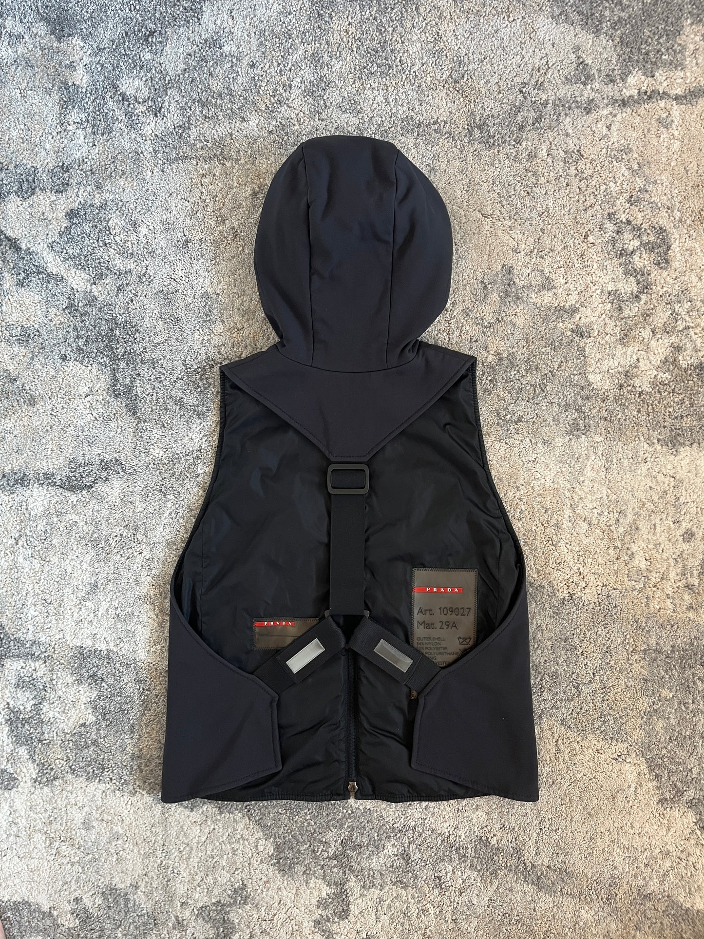 Prada FW1999 nylon vest with back strap