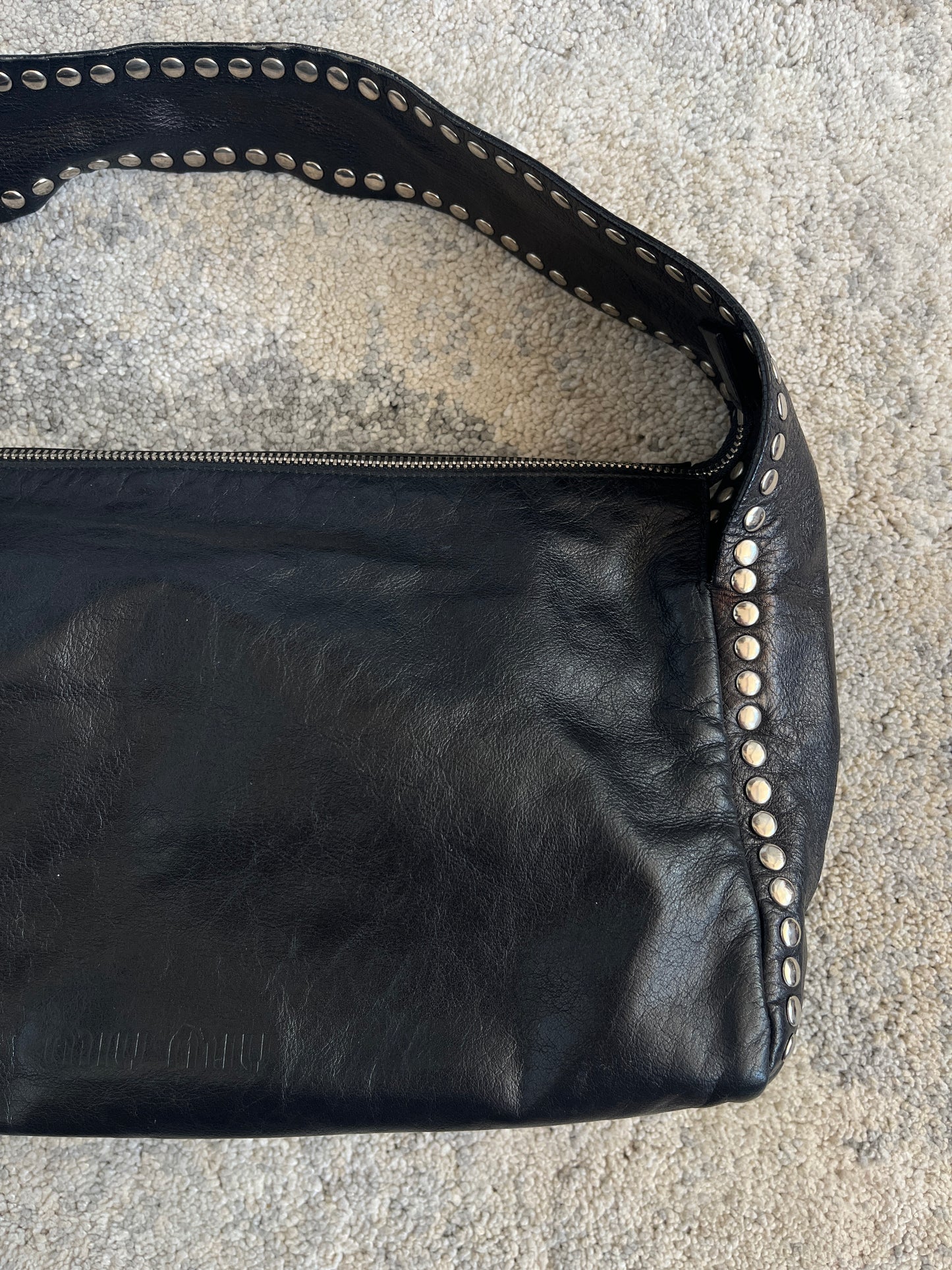 Miu Miu 1990's leather nails bag