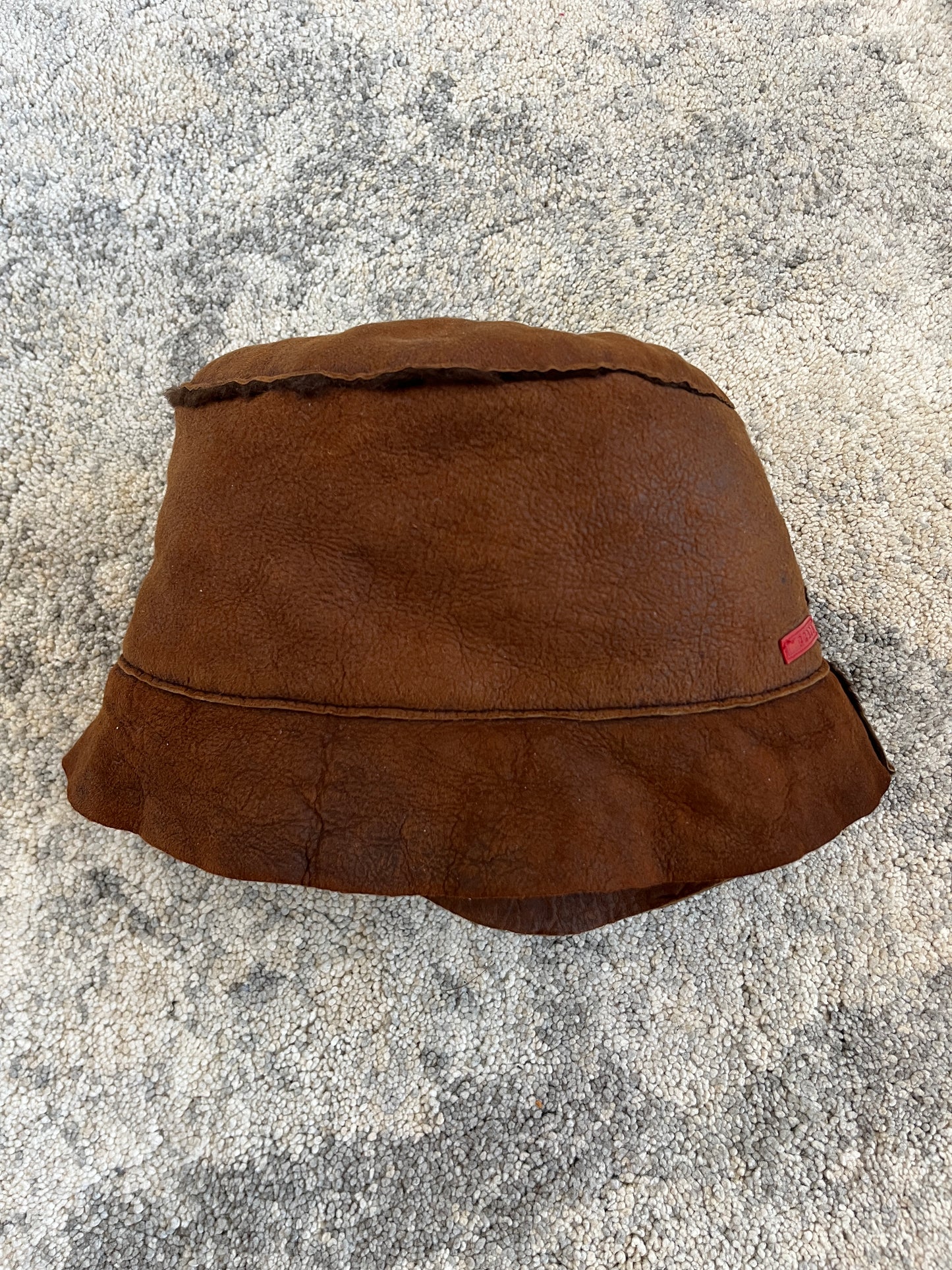 Prada 1990's leather & fur hat