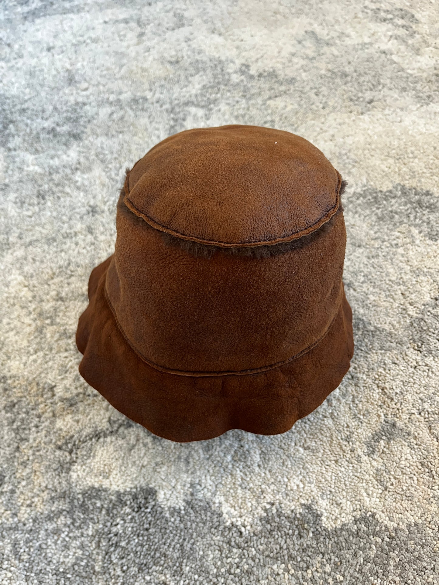 Prada 1990's leather & fur hat