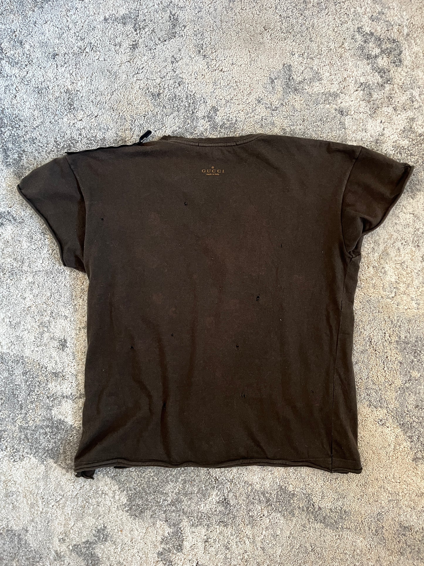 Gucci 2000's cotton perfored tee shirt