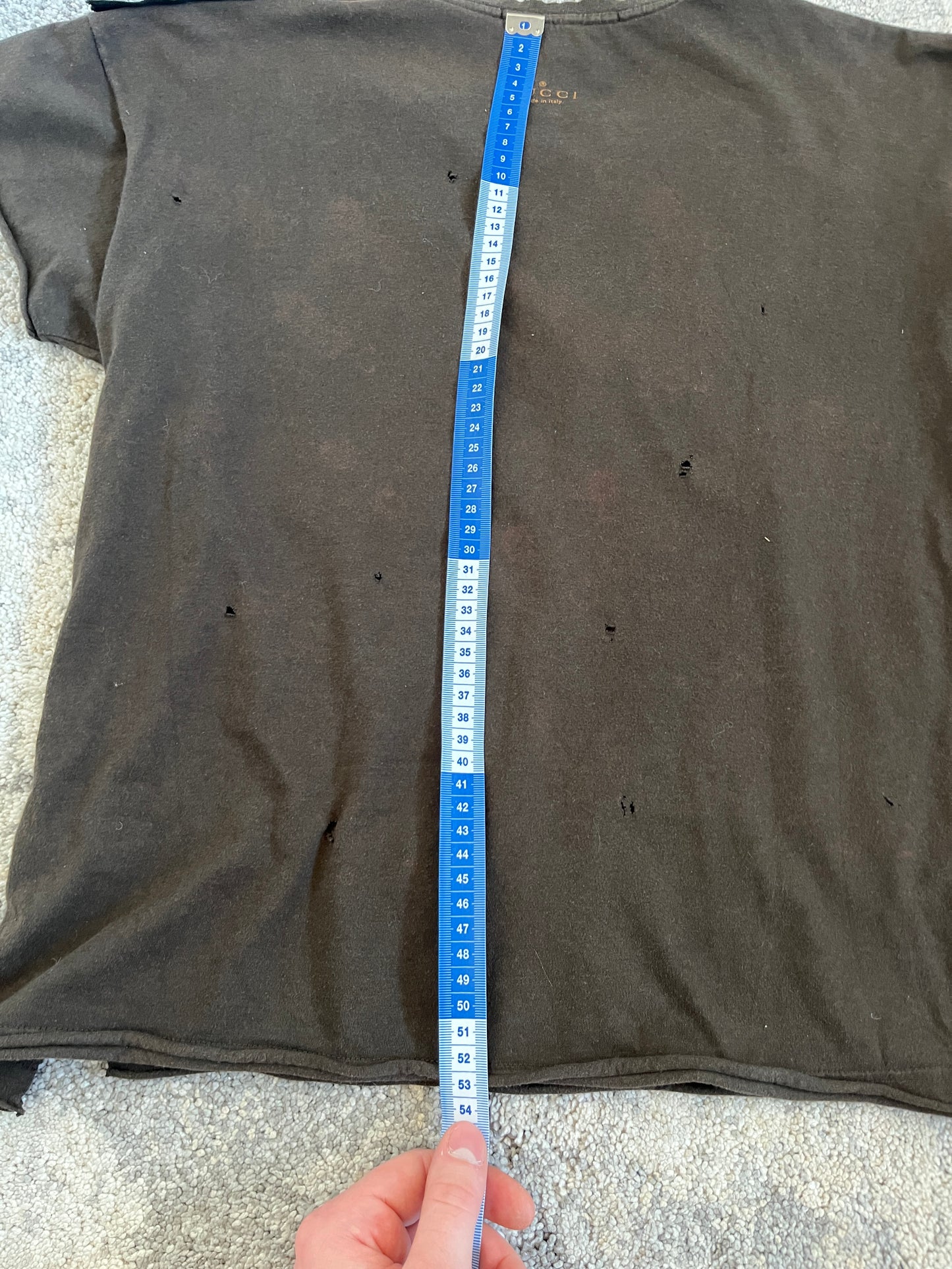 Gucci 2000's cotton perfored tee shirt