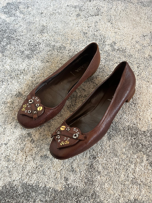 Prada 2000's leather ballet shoes