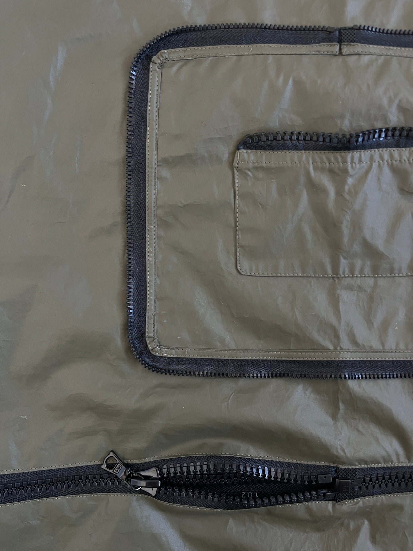 Miu Miu 1999 waxed cotton zip skirt