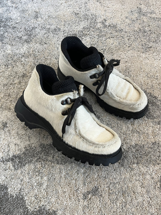 Prada 2000's pony hair trainers