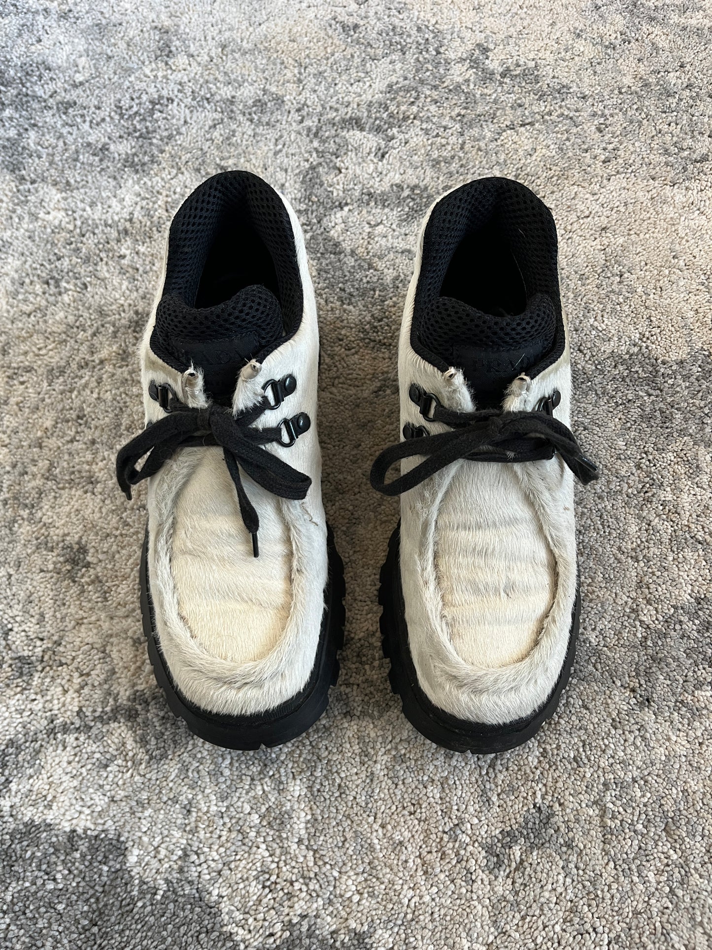 Prada 2000's pony hair trainers