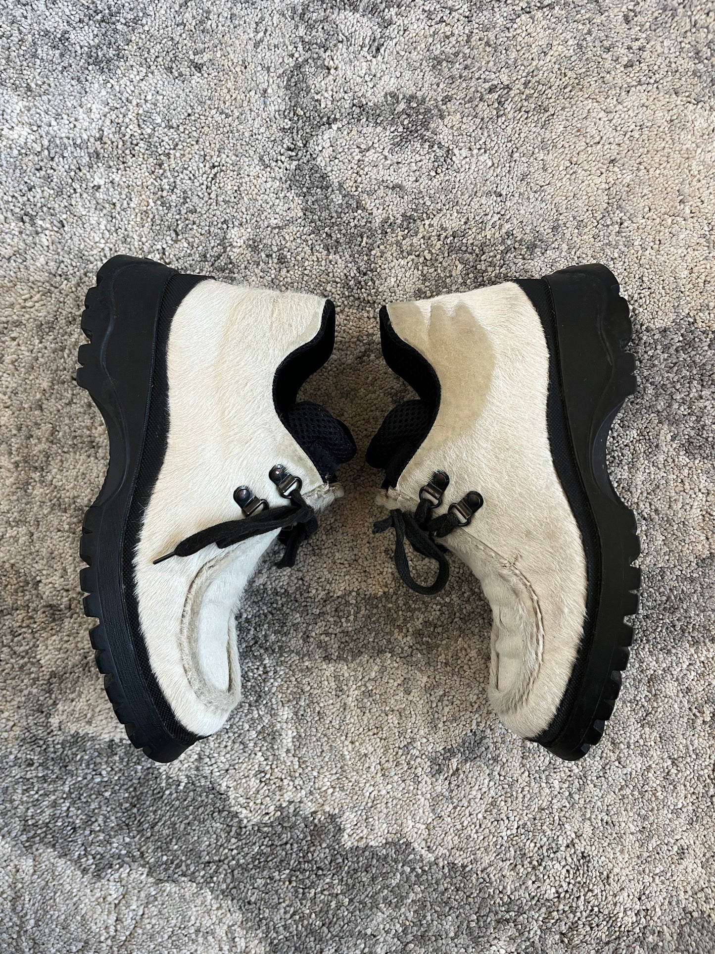 Prada 2000's pony hair trainers