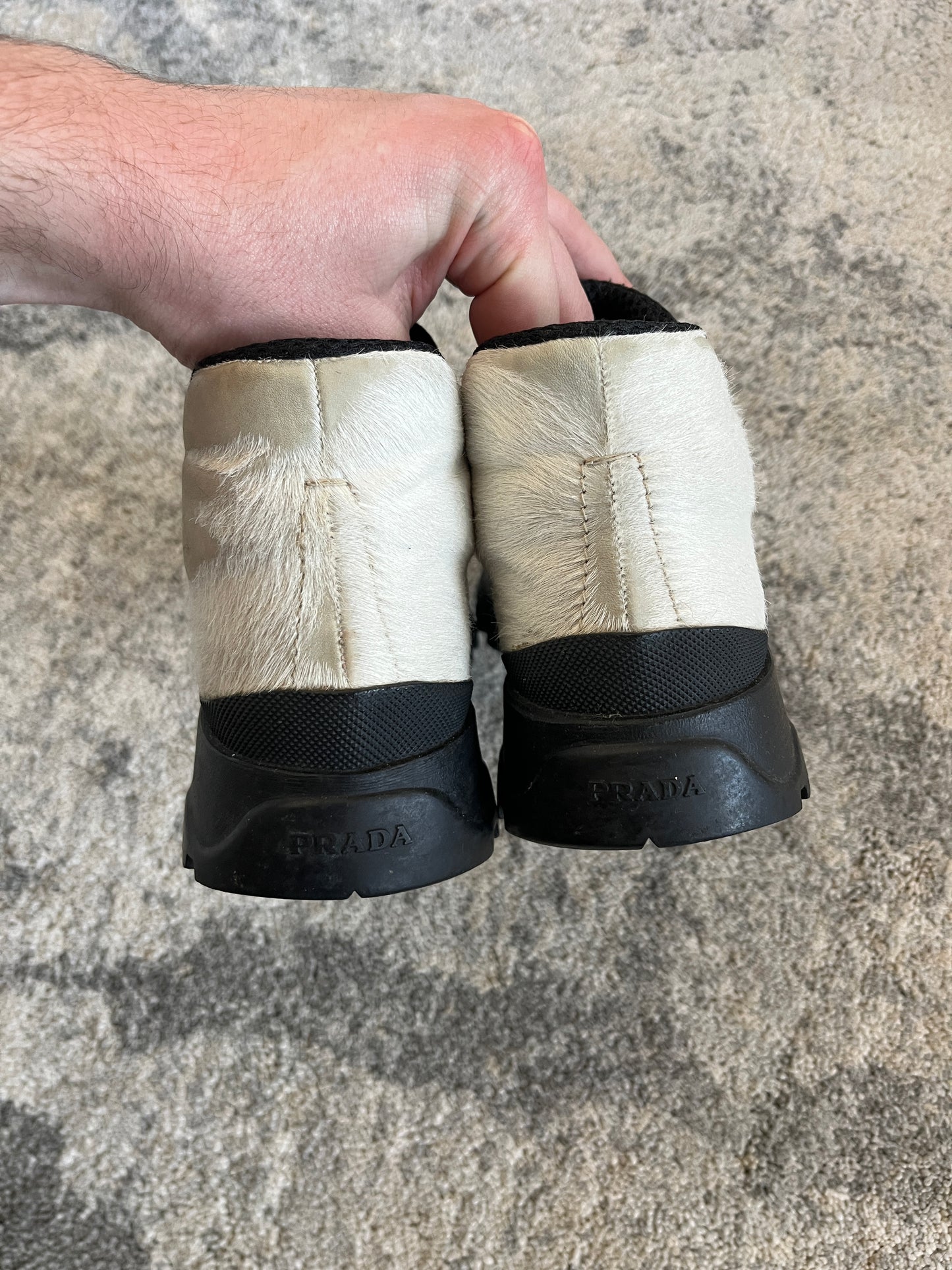 Prada 2000's pony hair trainers