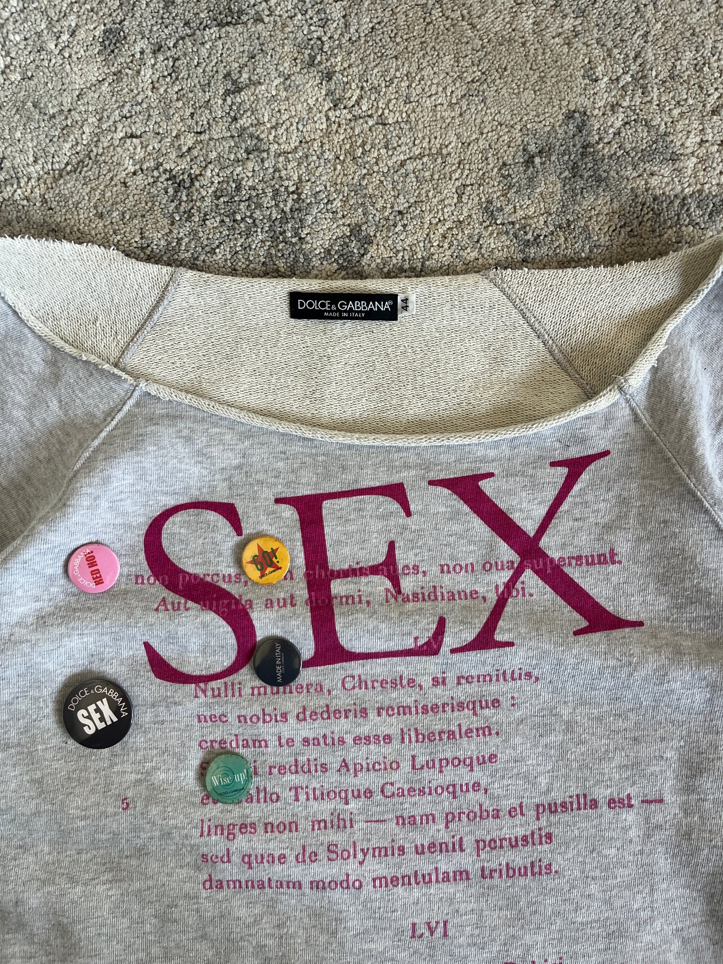 Dolce & Gabbana SS2003 SEX pins crewneck
