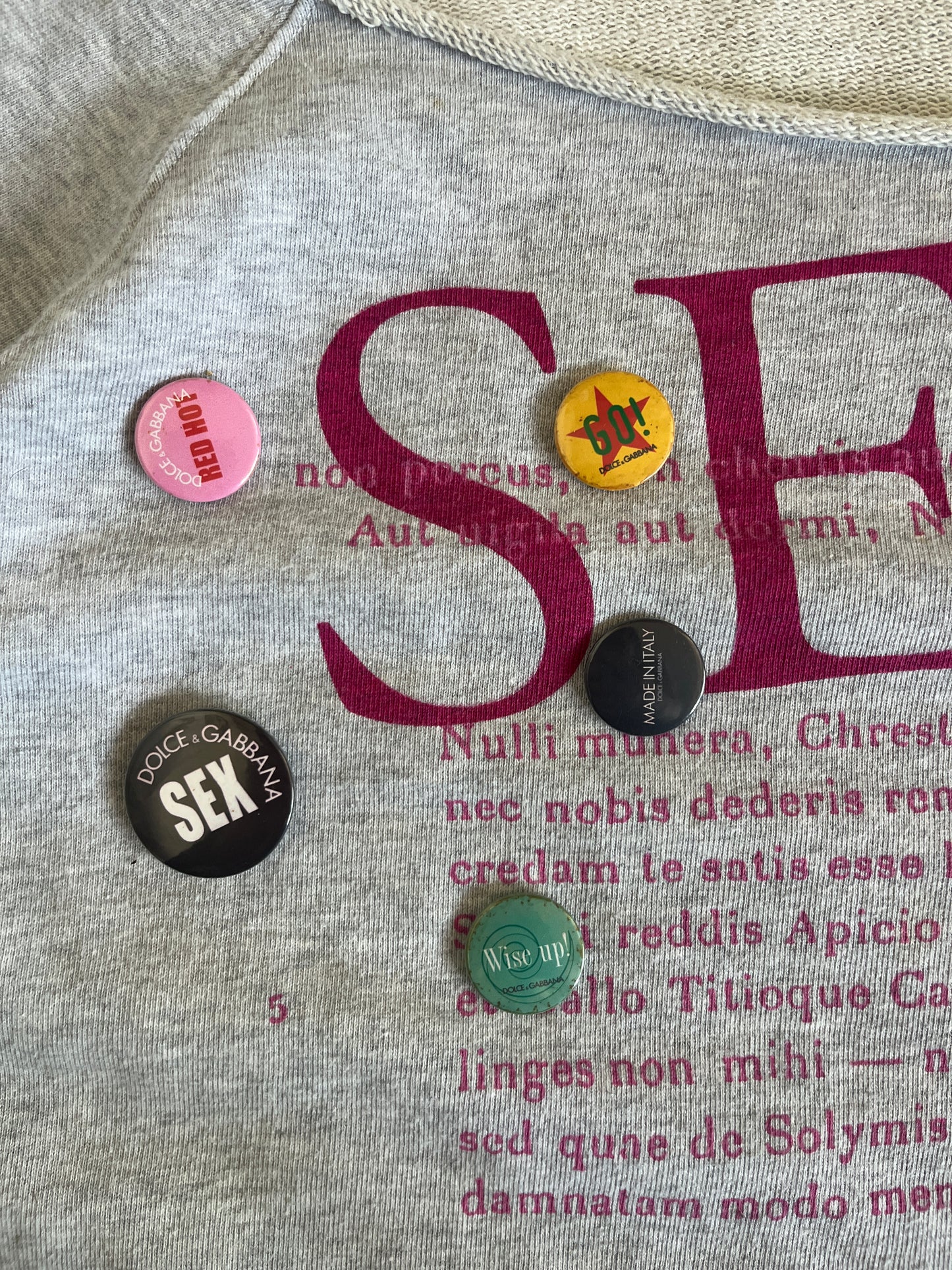 Dolce & Gabbana SS2003 SEX pins crewneck