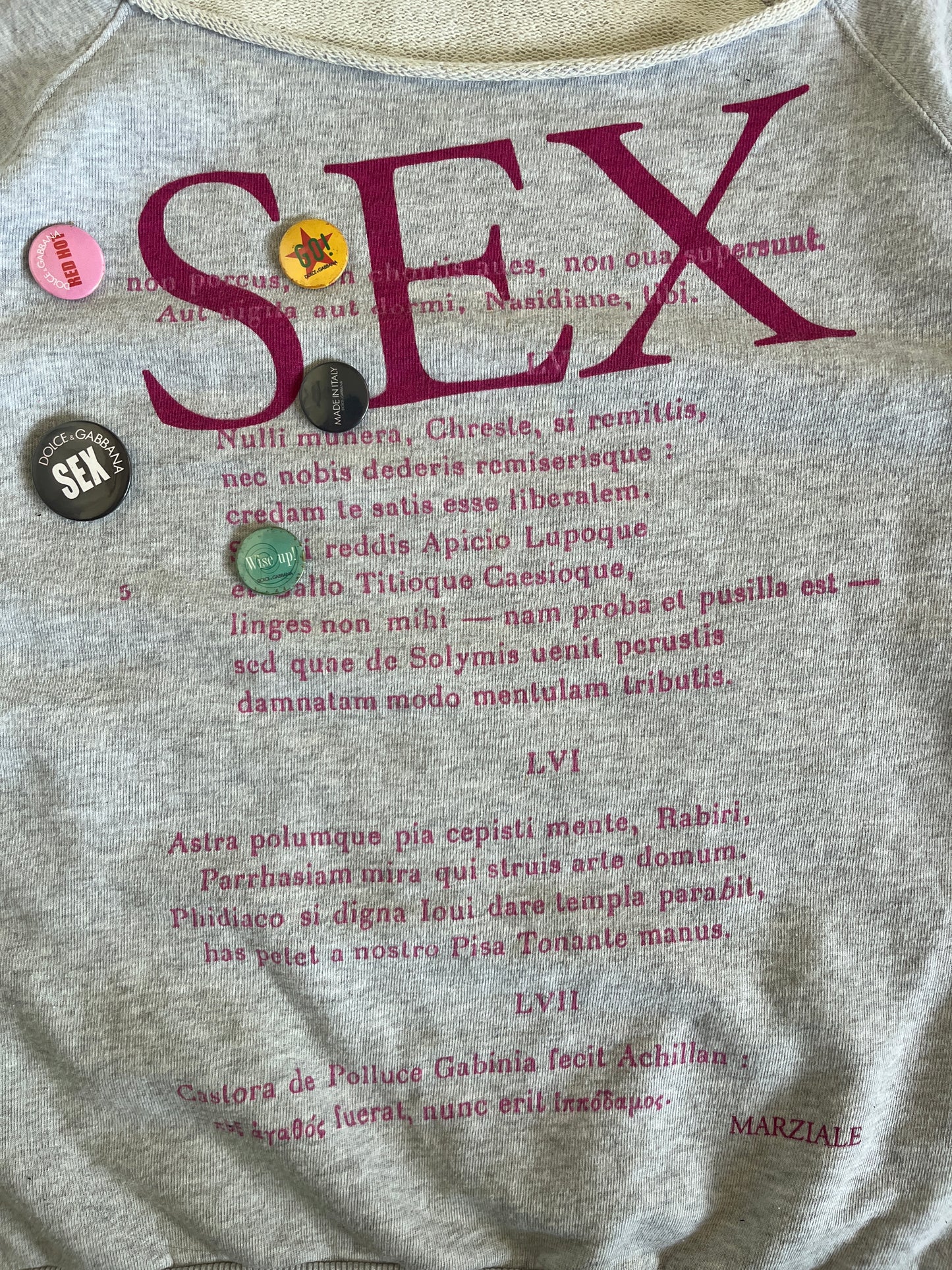 Dolce & Gabbana SS2003 SEX pins crewneck