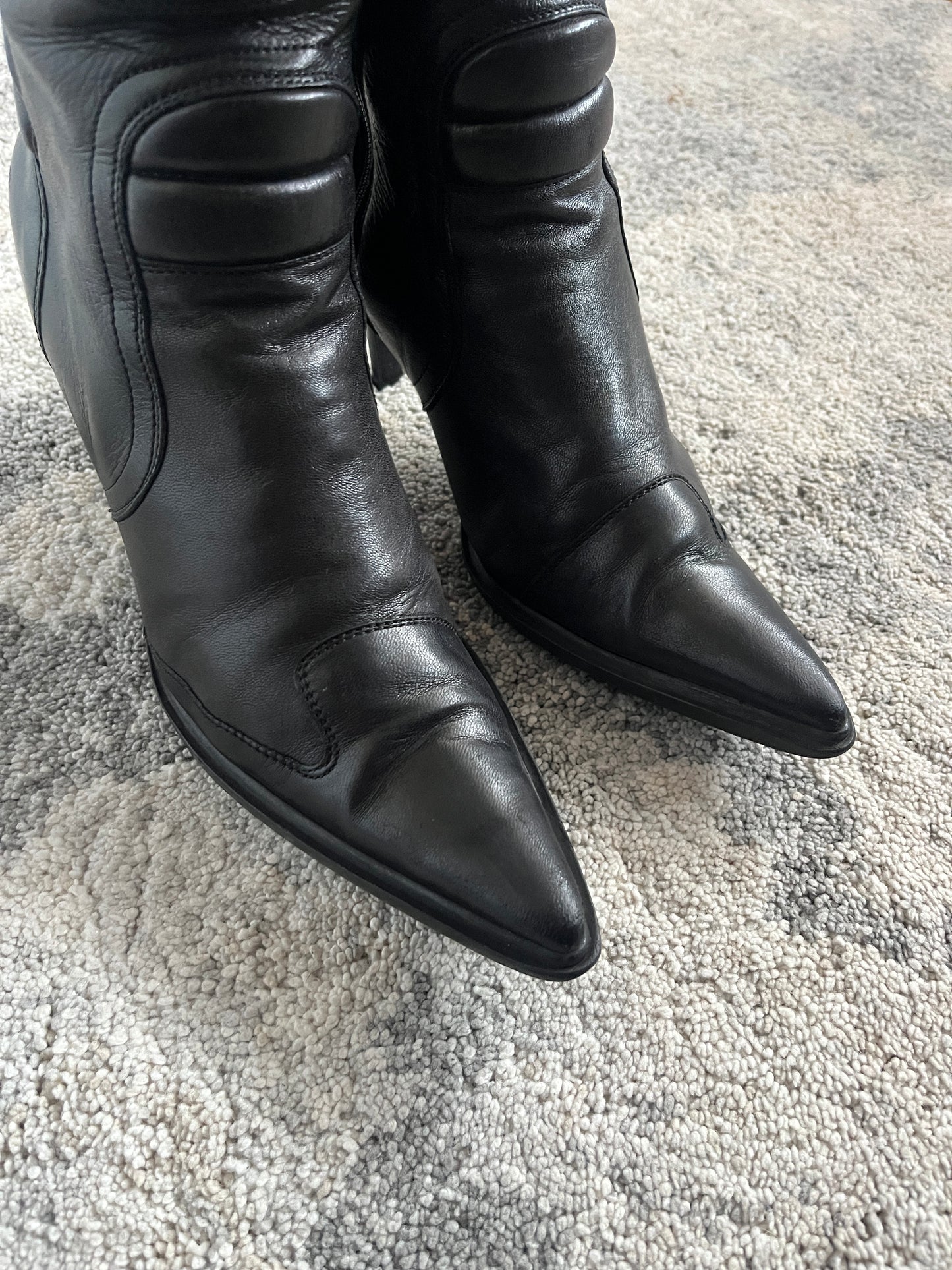 Miu Miu FW1999 motorcycle heels boots