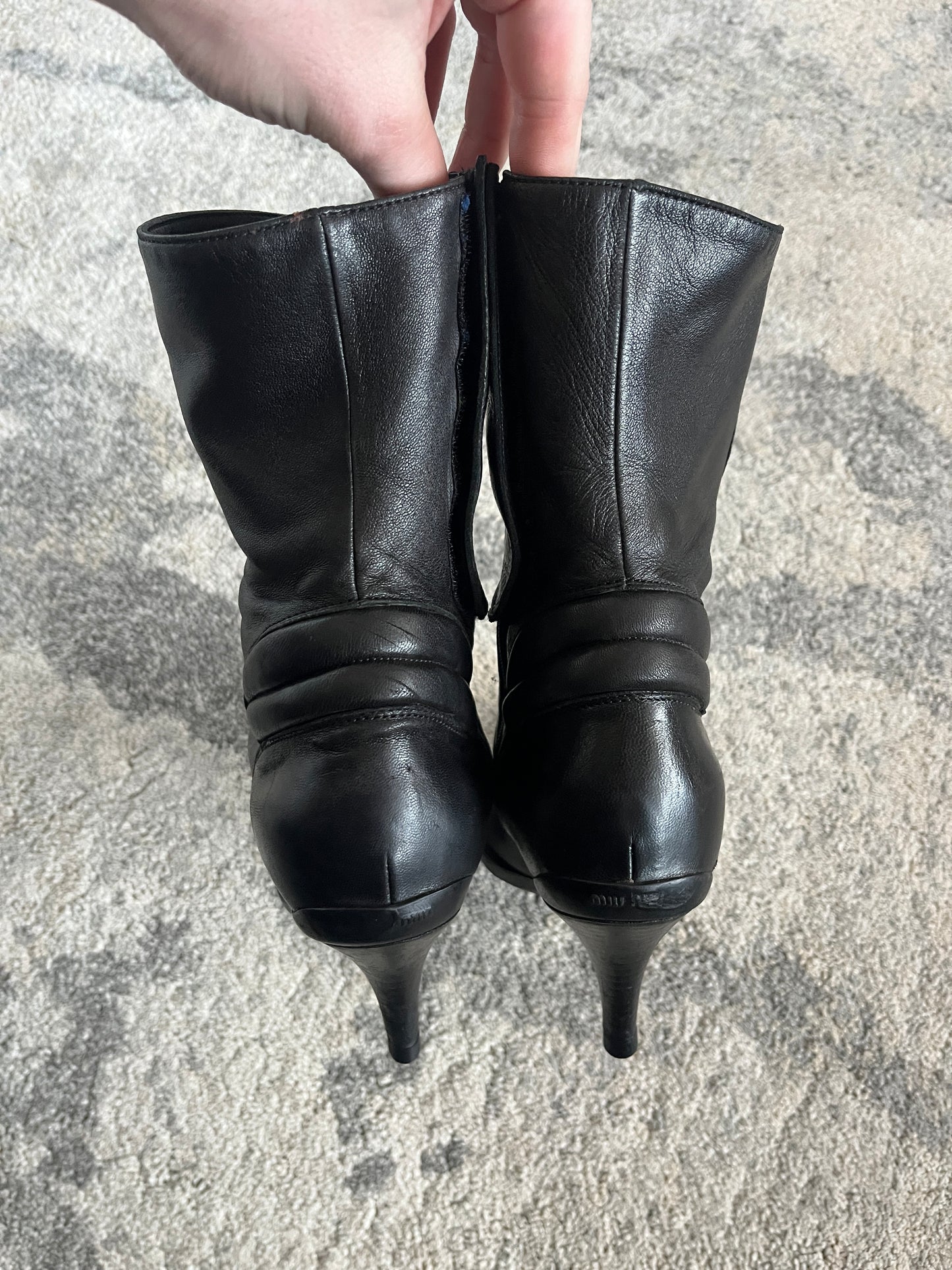 Miu Miu FW1999 motorcycle heels boots